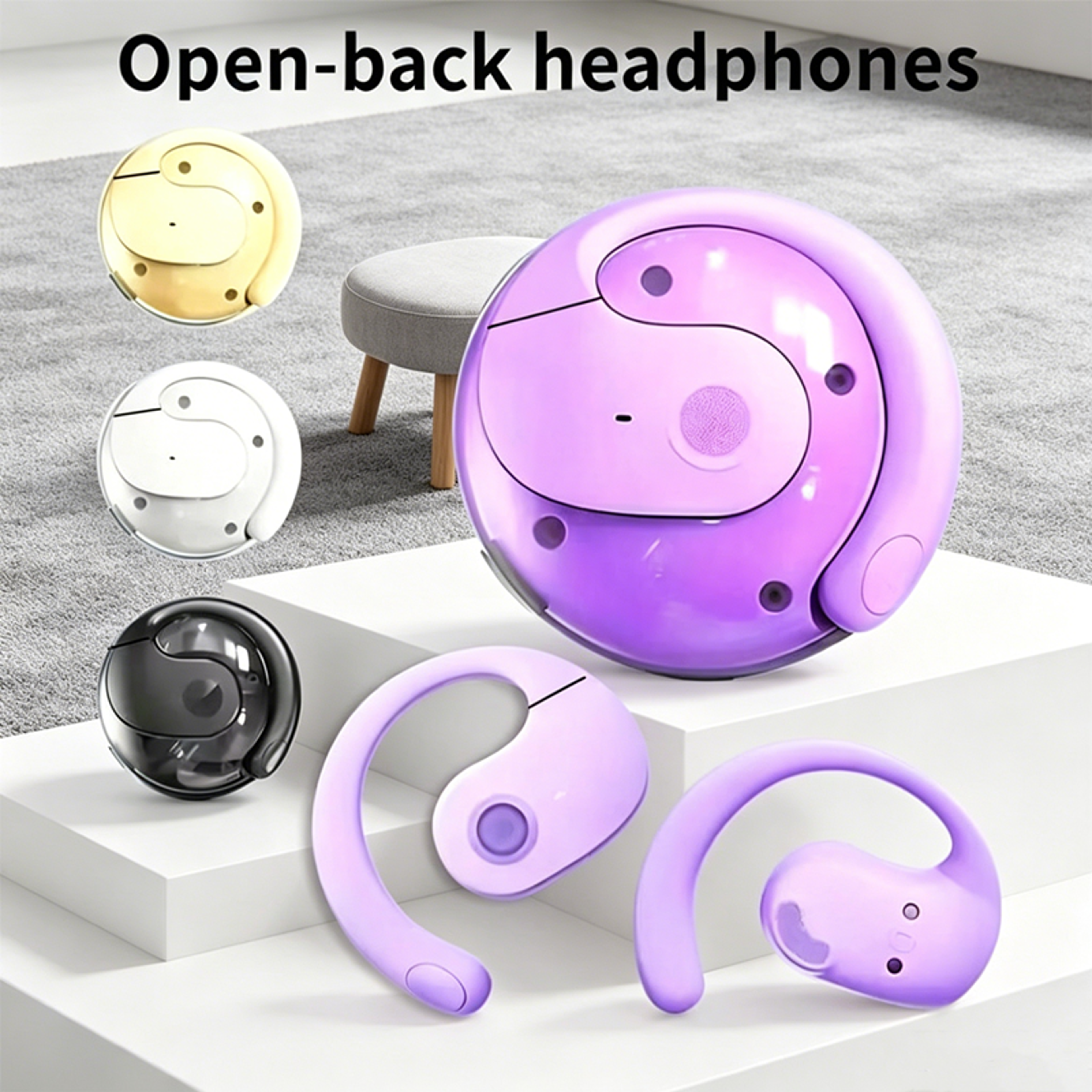 Comfort Fit Wireless Ear Hook Earbuds with Mic and Touch Control – view 1