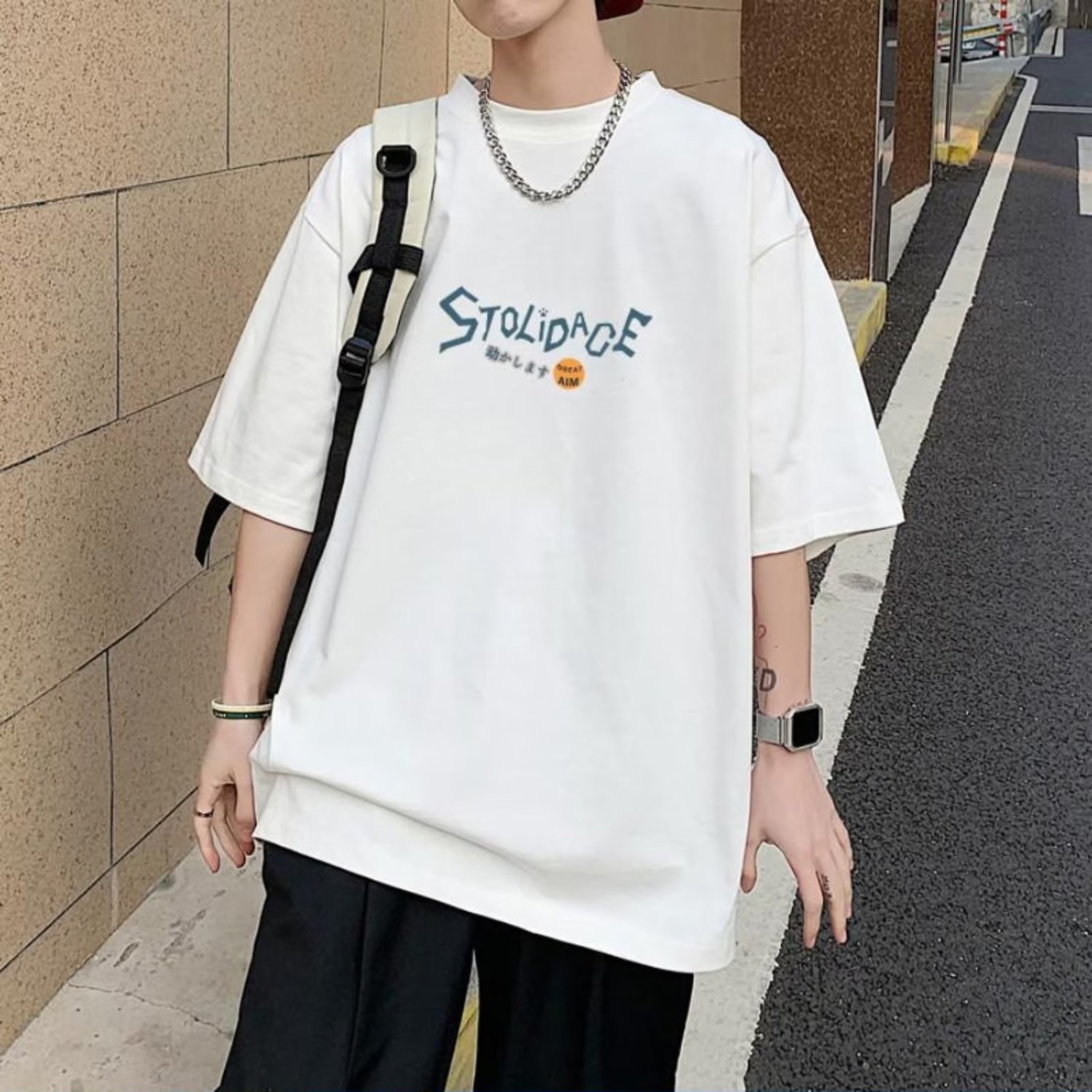 Oversized Graphic Tee Korean Fashion T Shirt Couple Matching Outfit Rabbit Print Loose Fit Streetwe 2