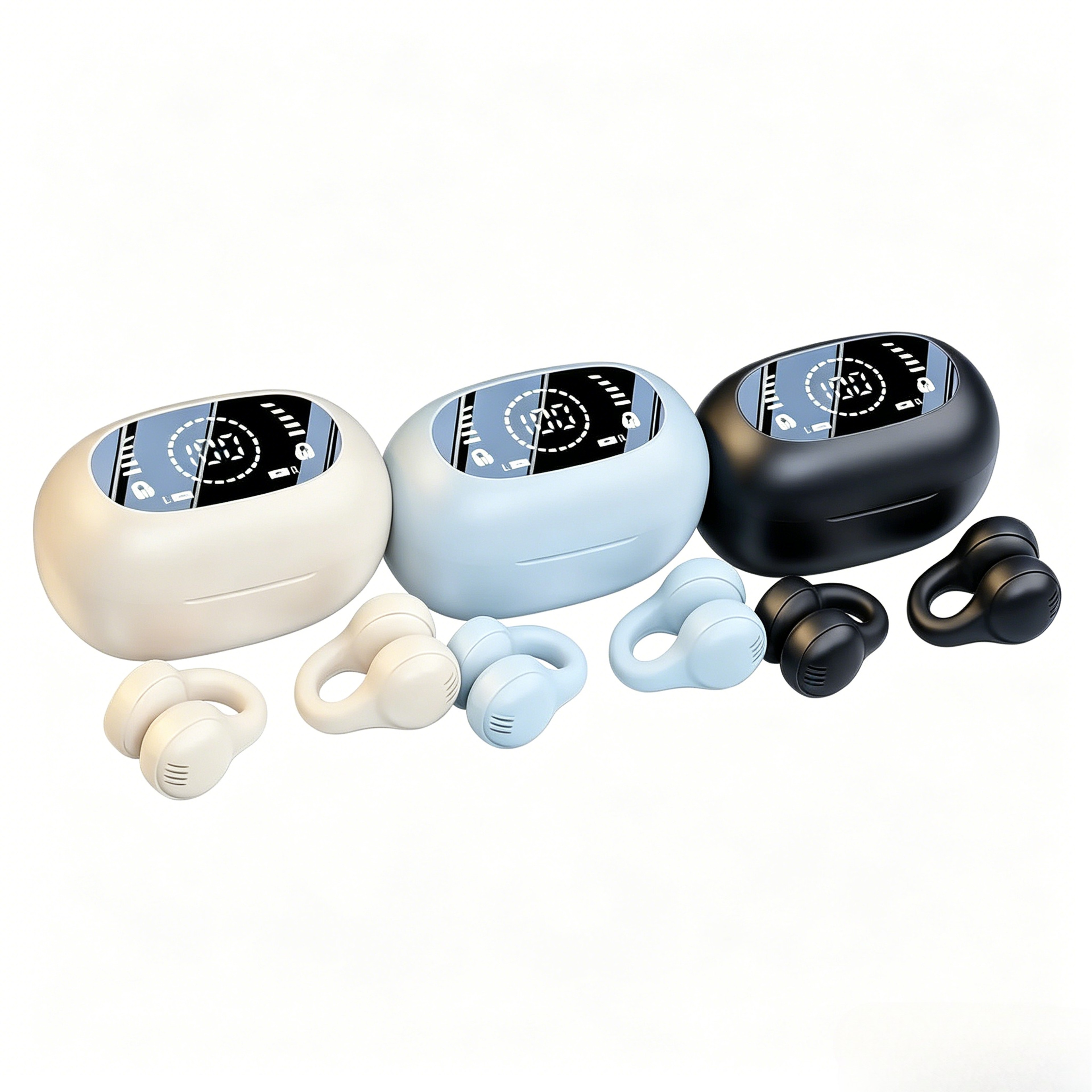 Ear Clip Wireless Open Ear OWS Earbuds Mirror Style Noise Cancelling for Sports Daily Use – view 1