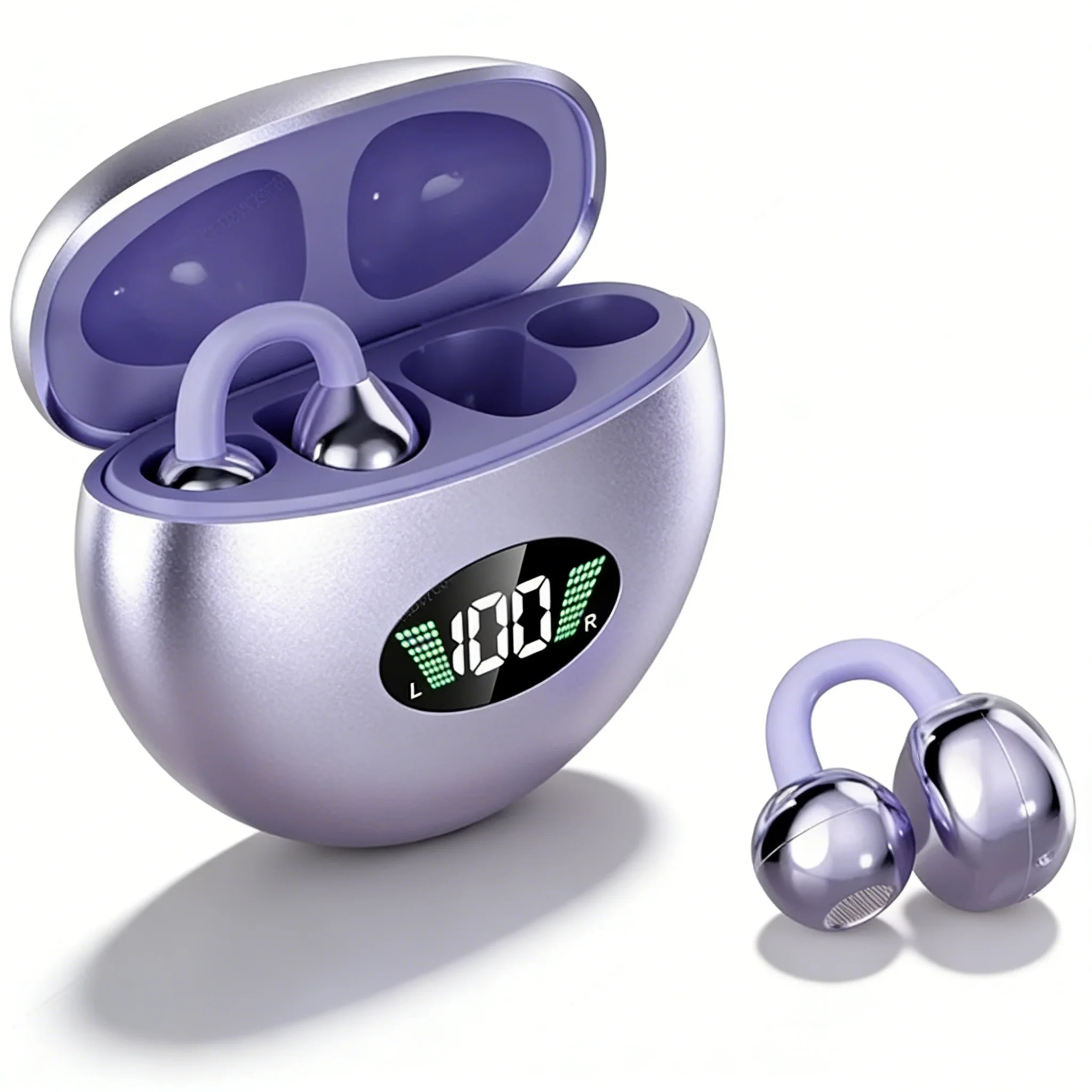 Clip On Wireless Bluetooth Earbuds With Mic for Sports and All Day Comfort – view 1