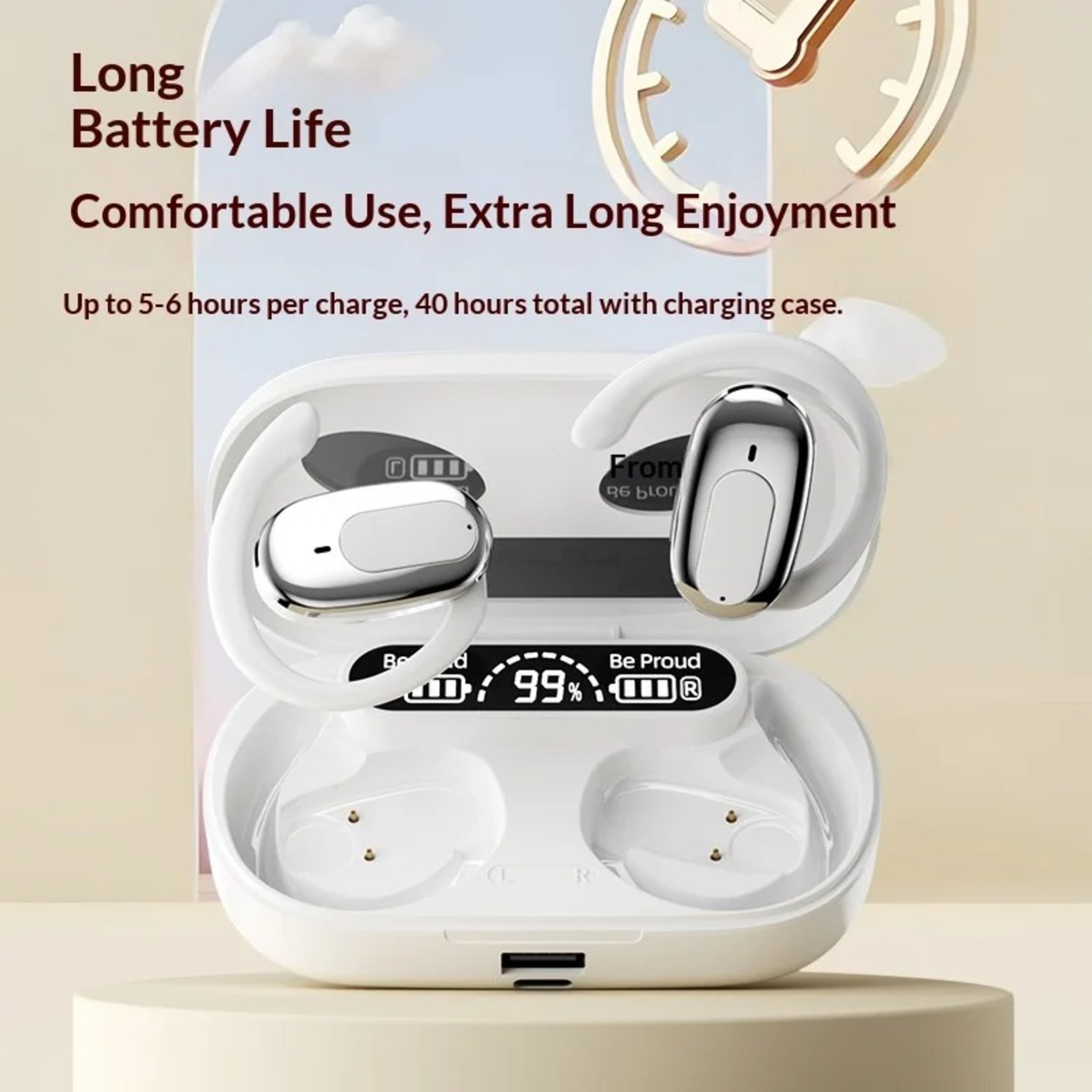 Wireless Bluetooth Earbuds Long Range Noise Cancelling Headphones – view 3