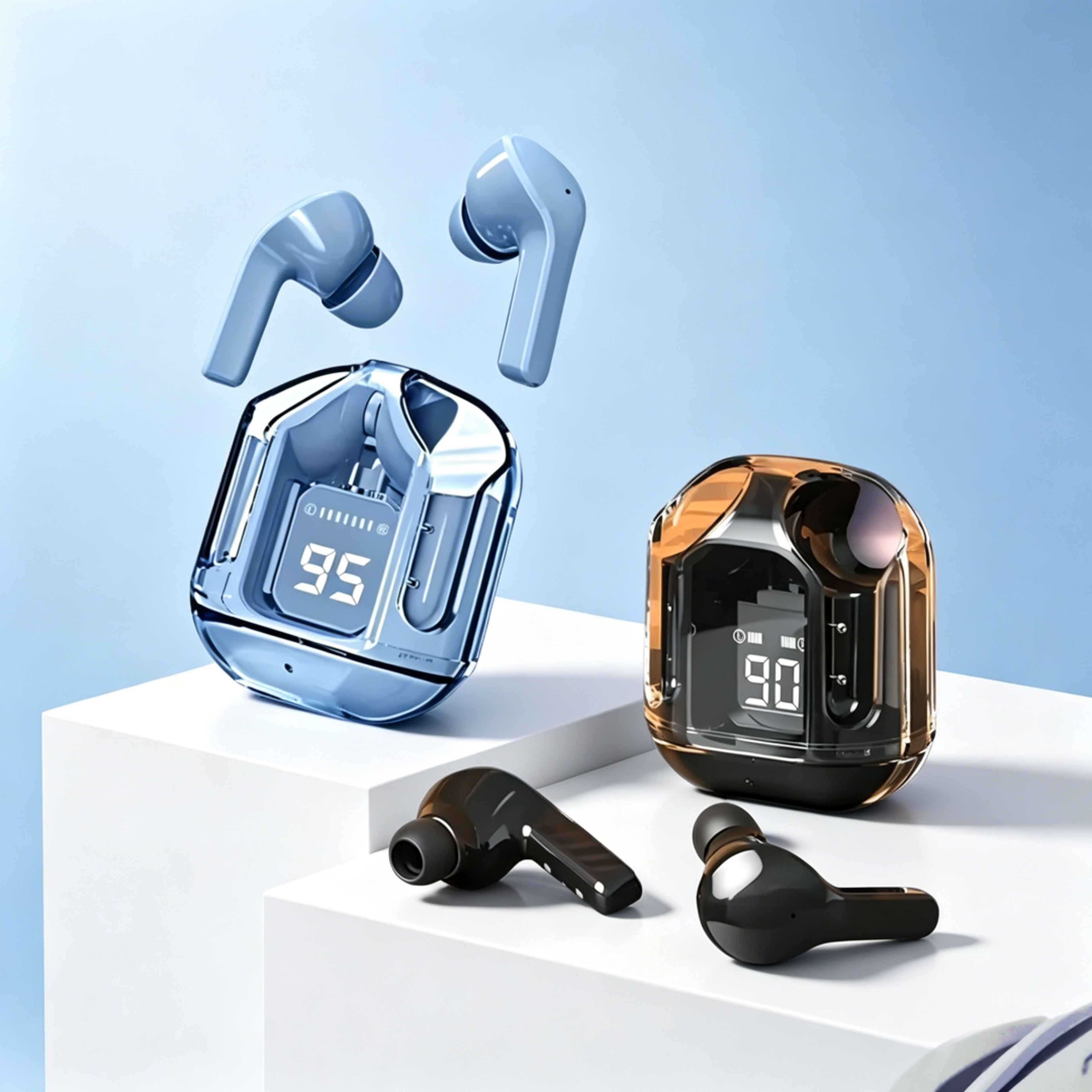 Wireless Mini Earbuds With LED Display Charging Case 0