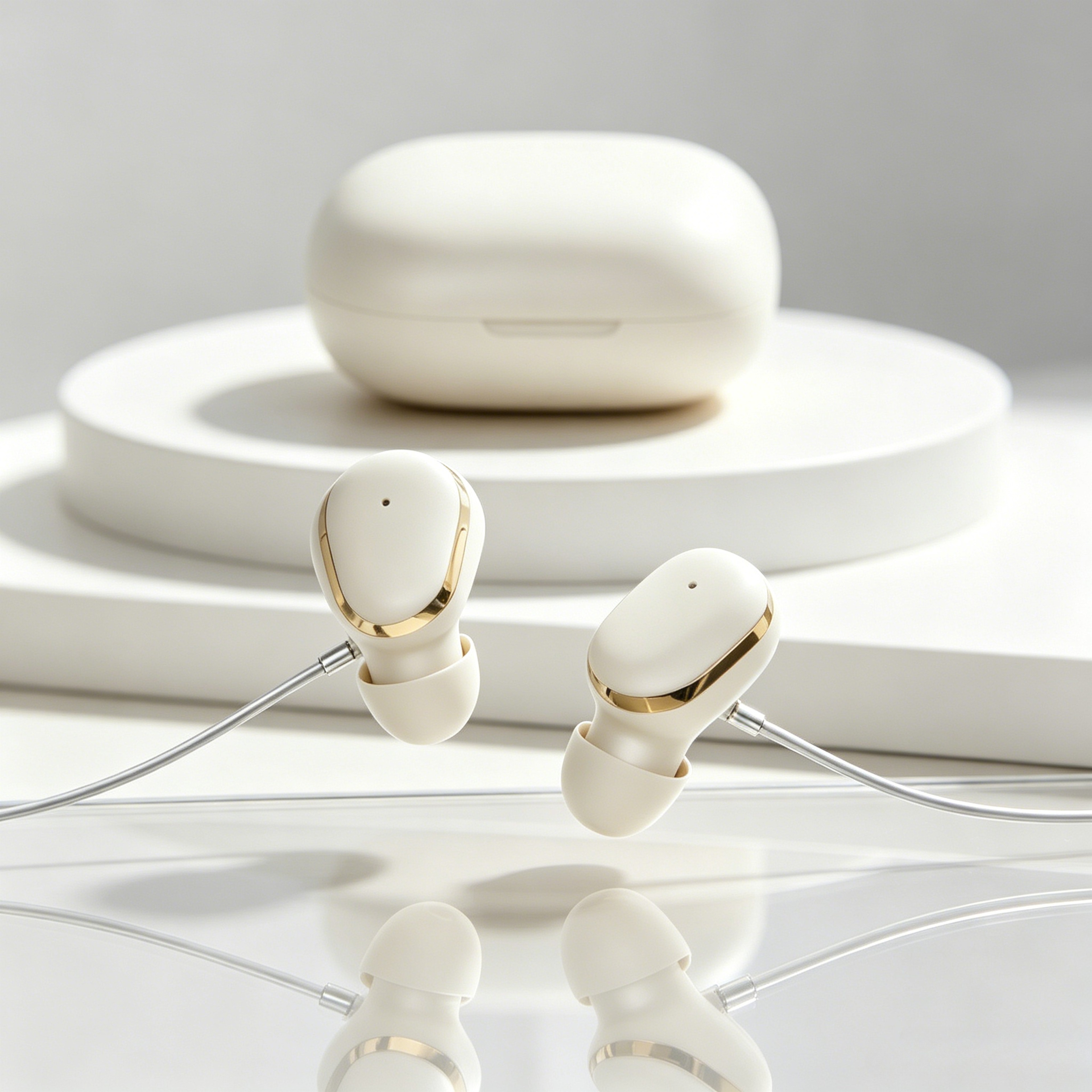 Transparent Wireless Earbuds with ENC Mic and LED Power Display – view 1