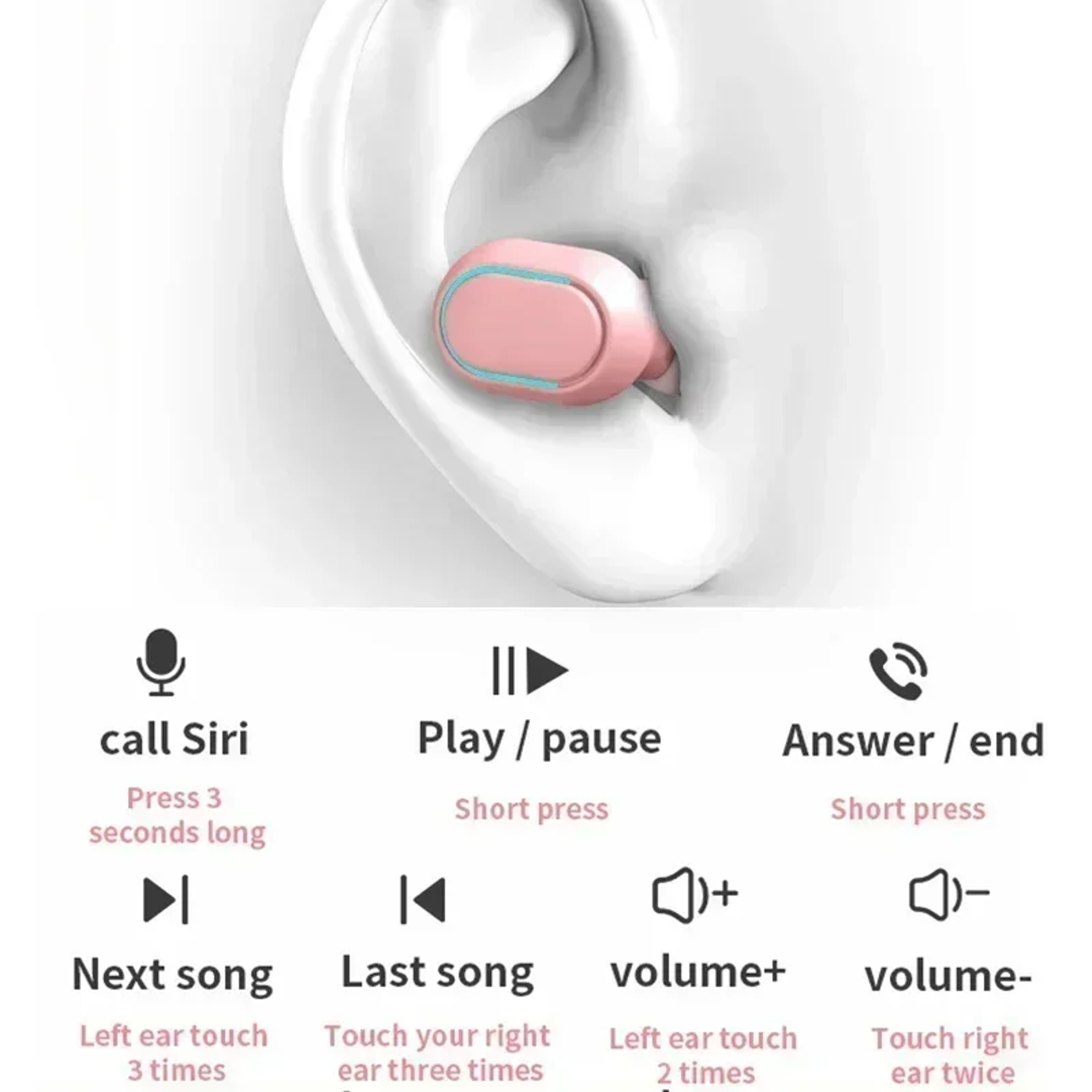 Wireless Bluetooth Earbuds with LED Display Case and Mic – view 6