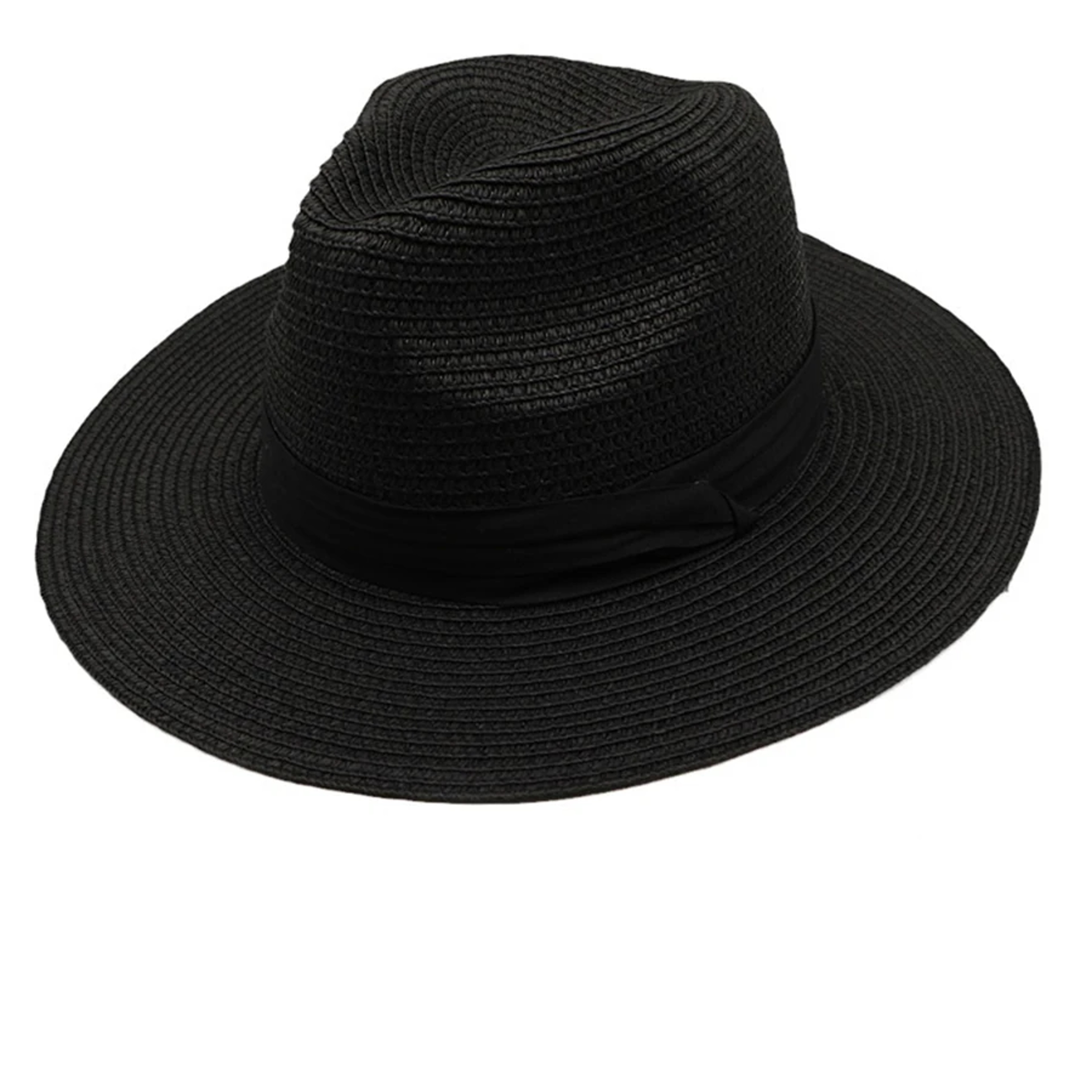 Wide Brim Straw Hat Panama Style Summer Fedora Beach Sun Hat 8
