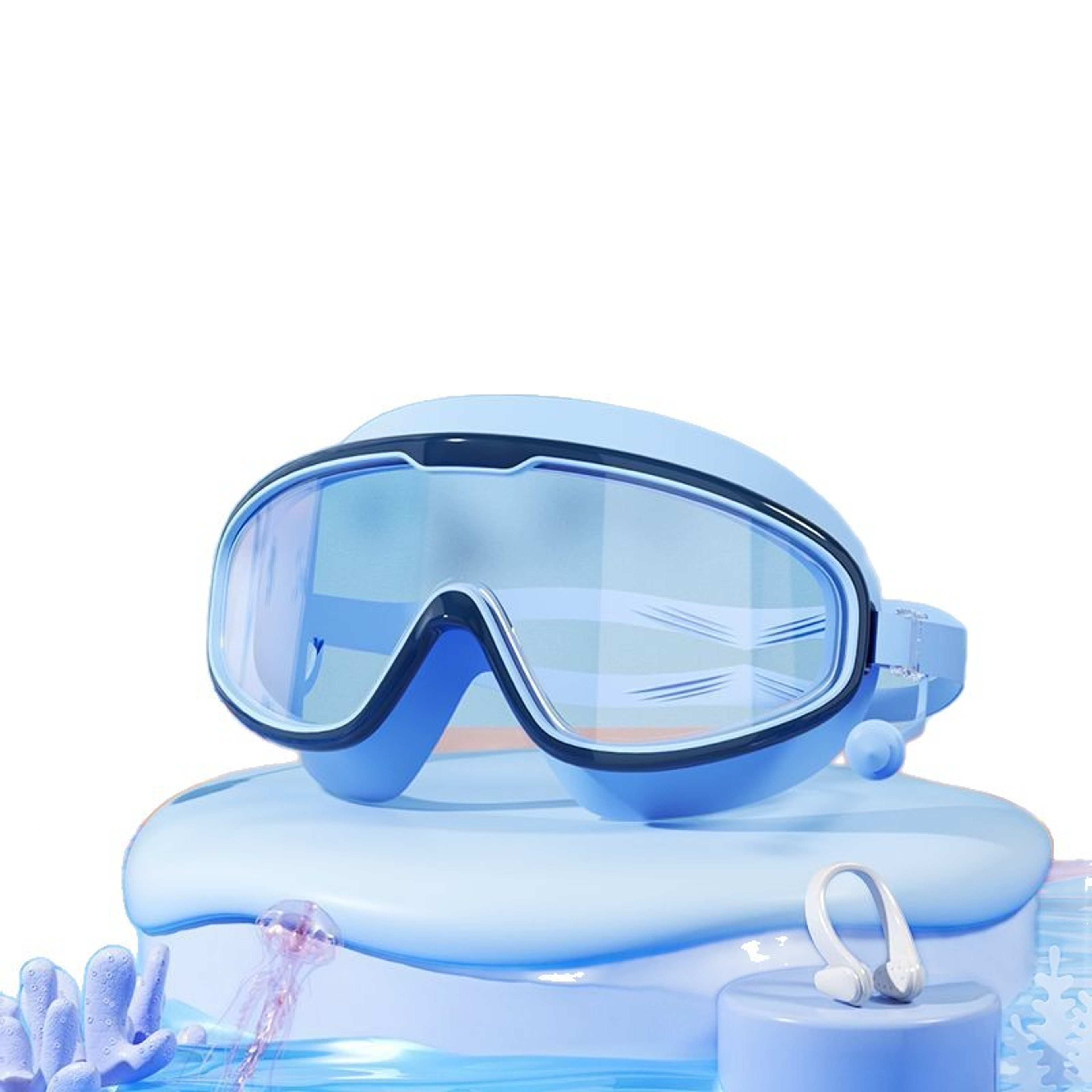 Kids Anti Fog Swim Goggles With Earplugs For Clear Waterproof Vision 4