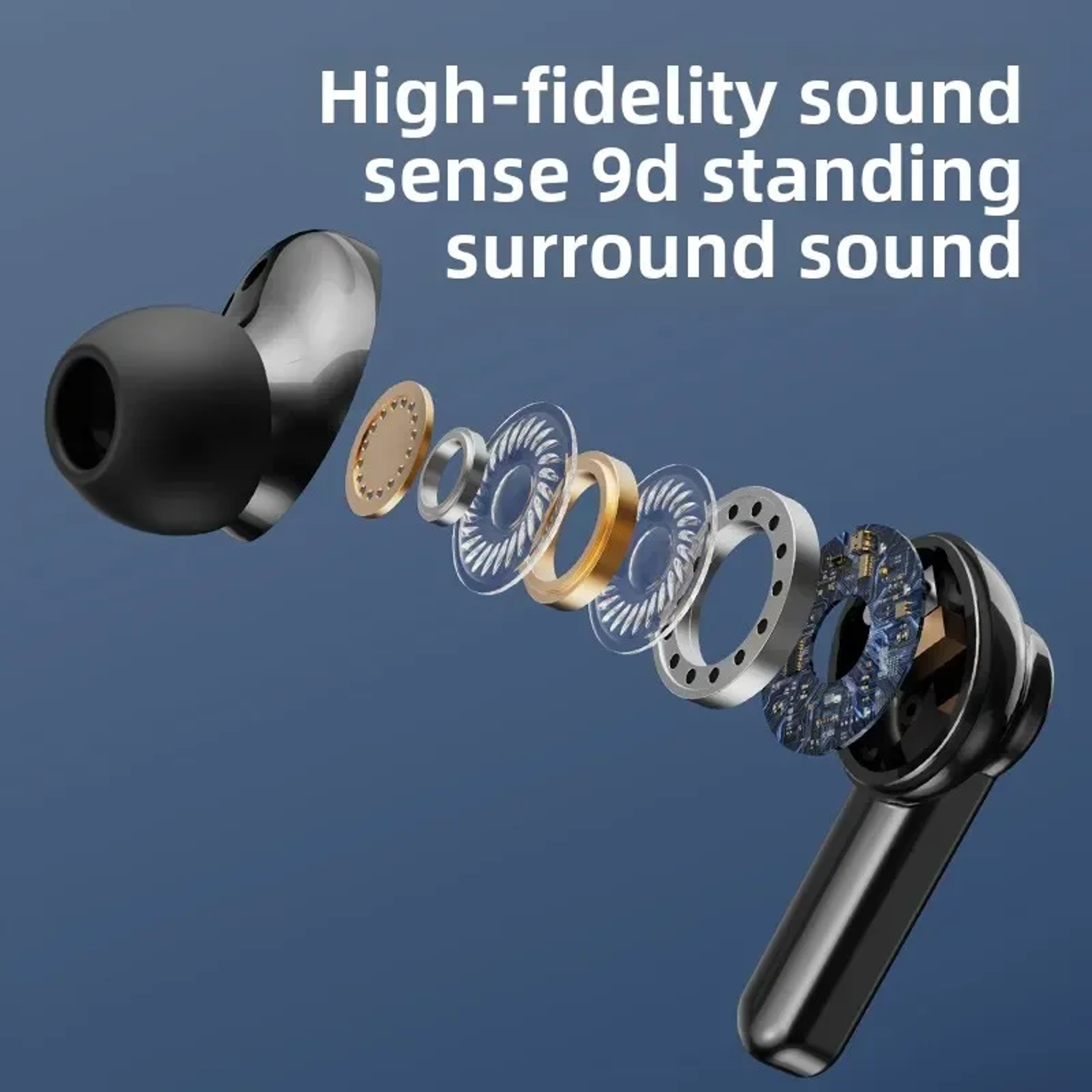 Bluetooth Wireless Earbuds Bass Sound and Touch Control – view 4