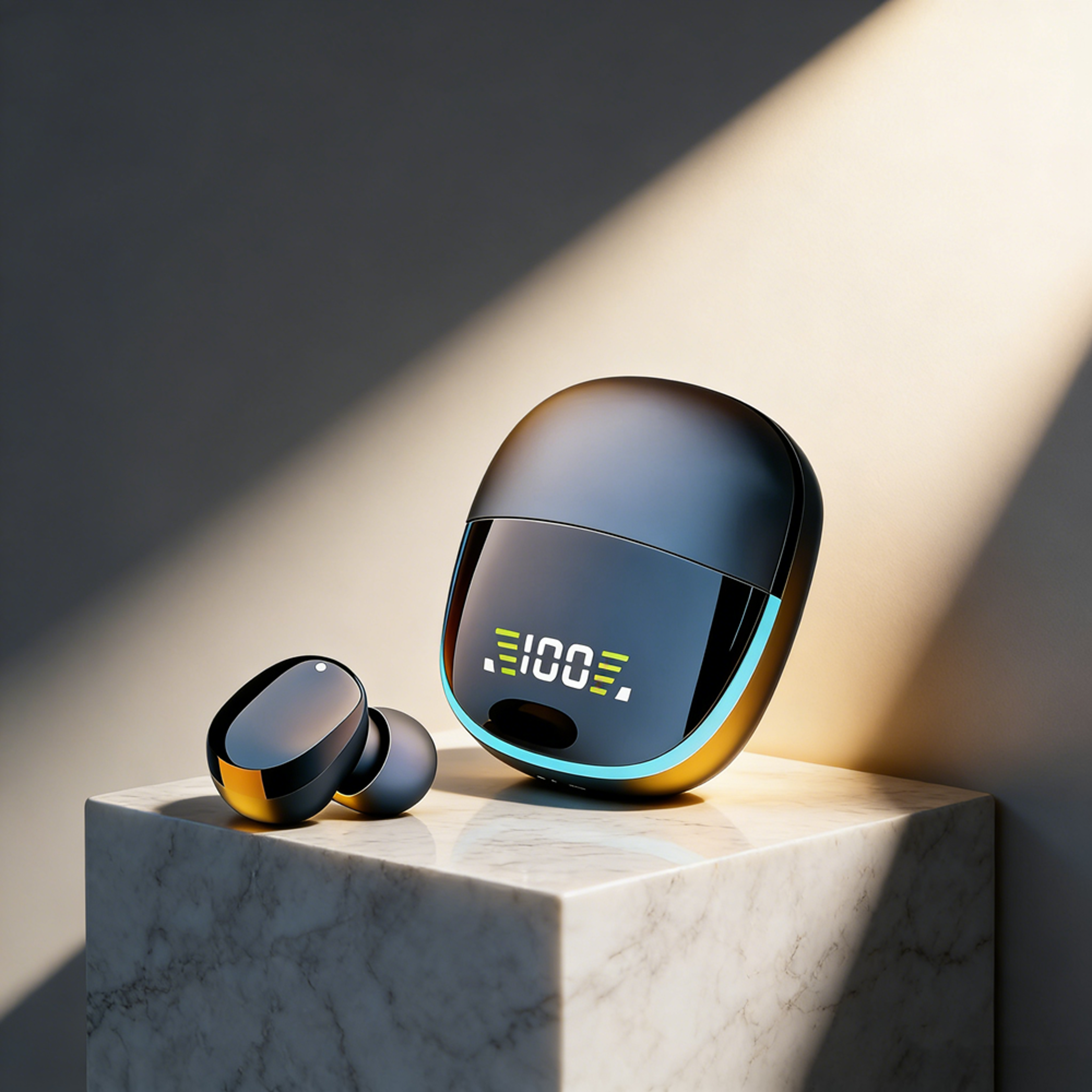 Wireless Earbuds with Mic LED Display Bluetooth Headphones – view 1