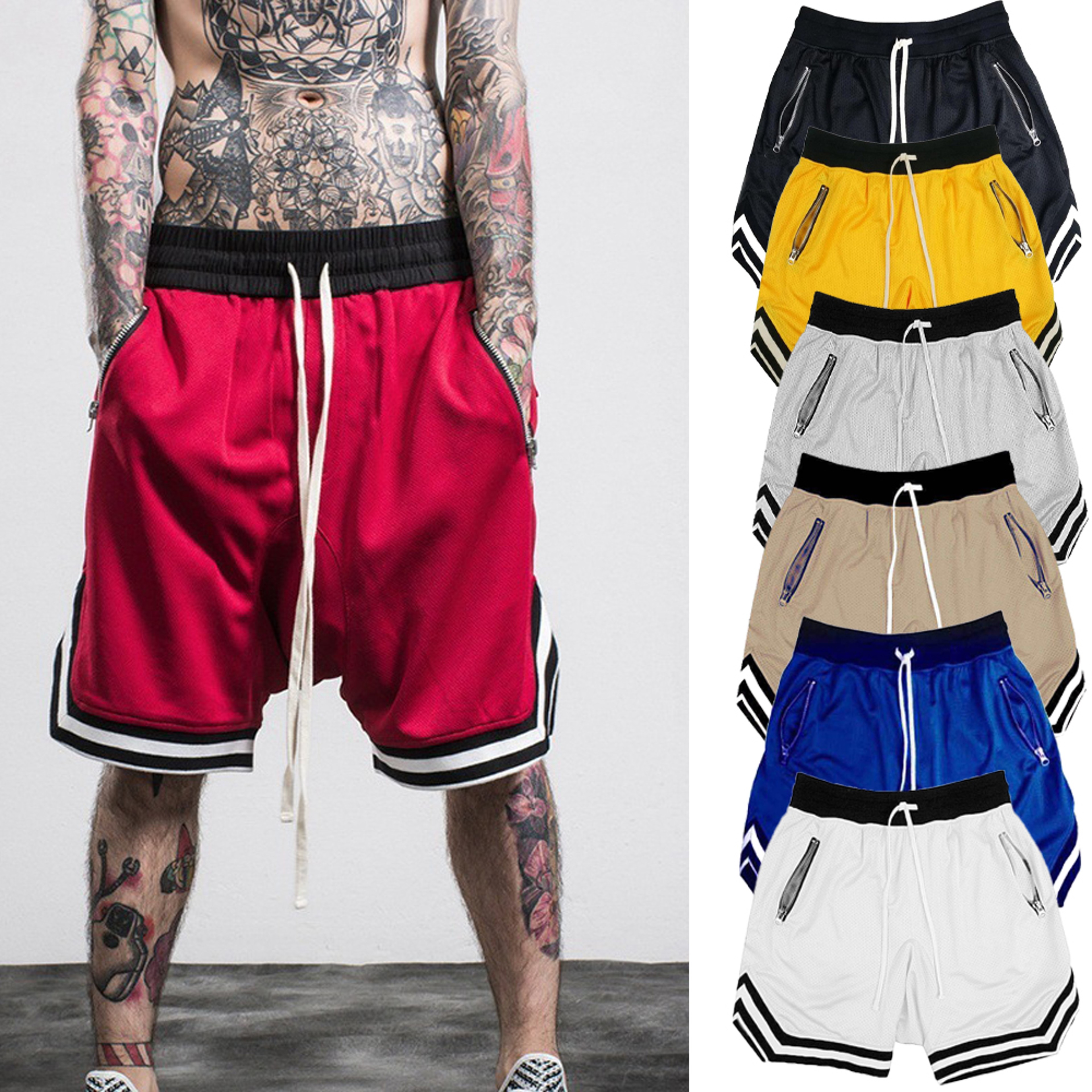 Mens Basketball Shorts Quick Dry Mesh Athletic Gym Shorts 0