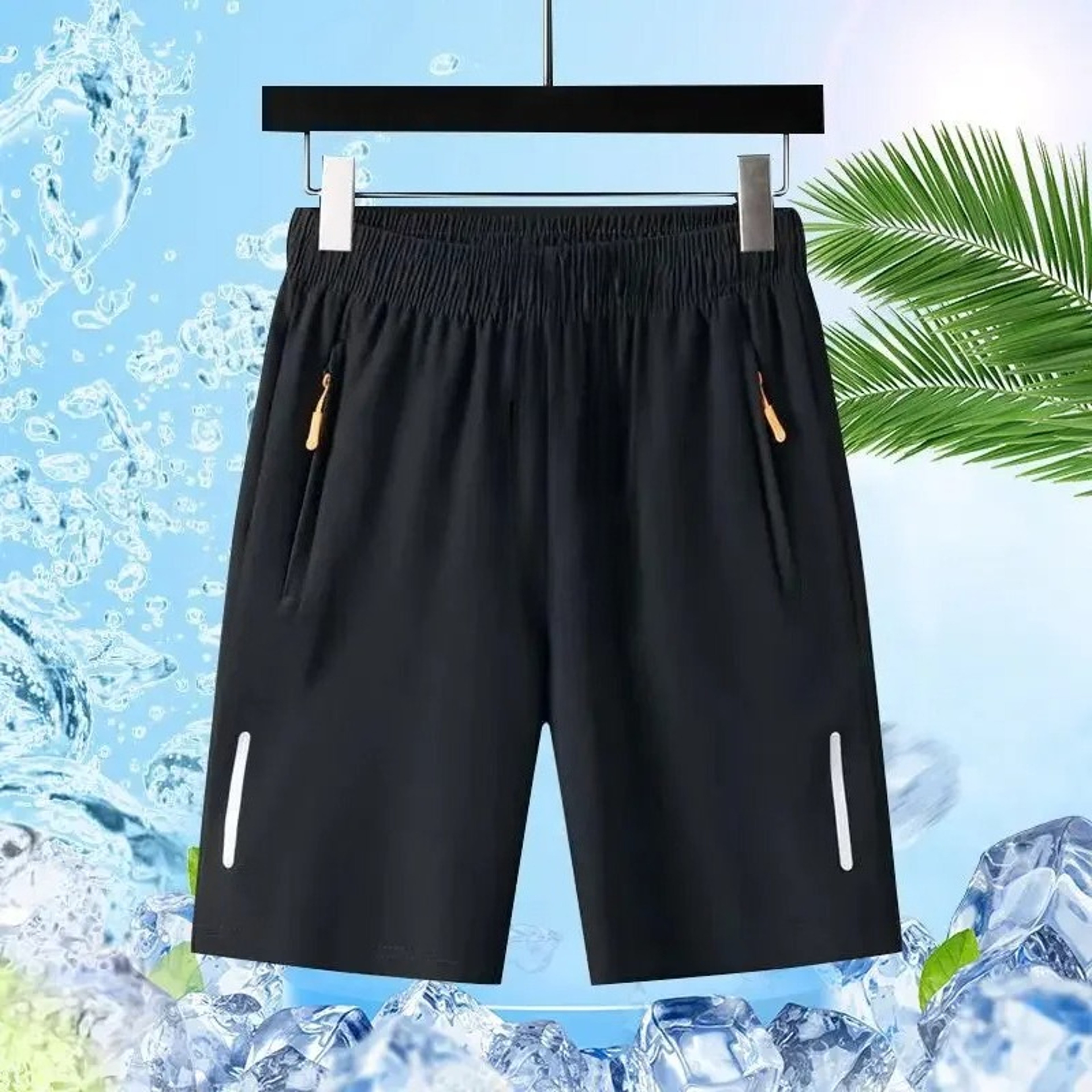 Mens Ice Silk Quick Dry Running Shorts for Gym Beach and Summer Fitness – view 2