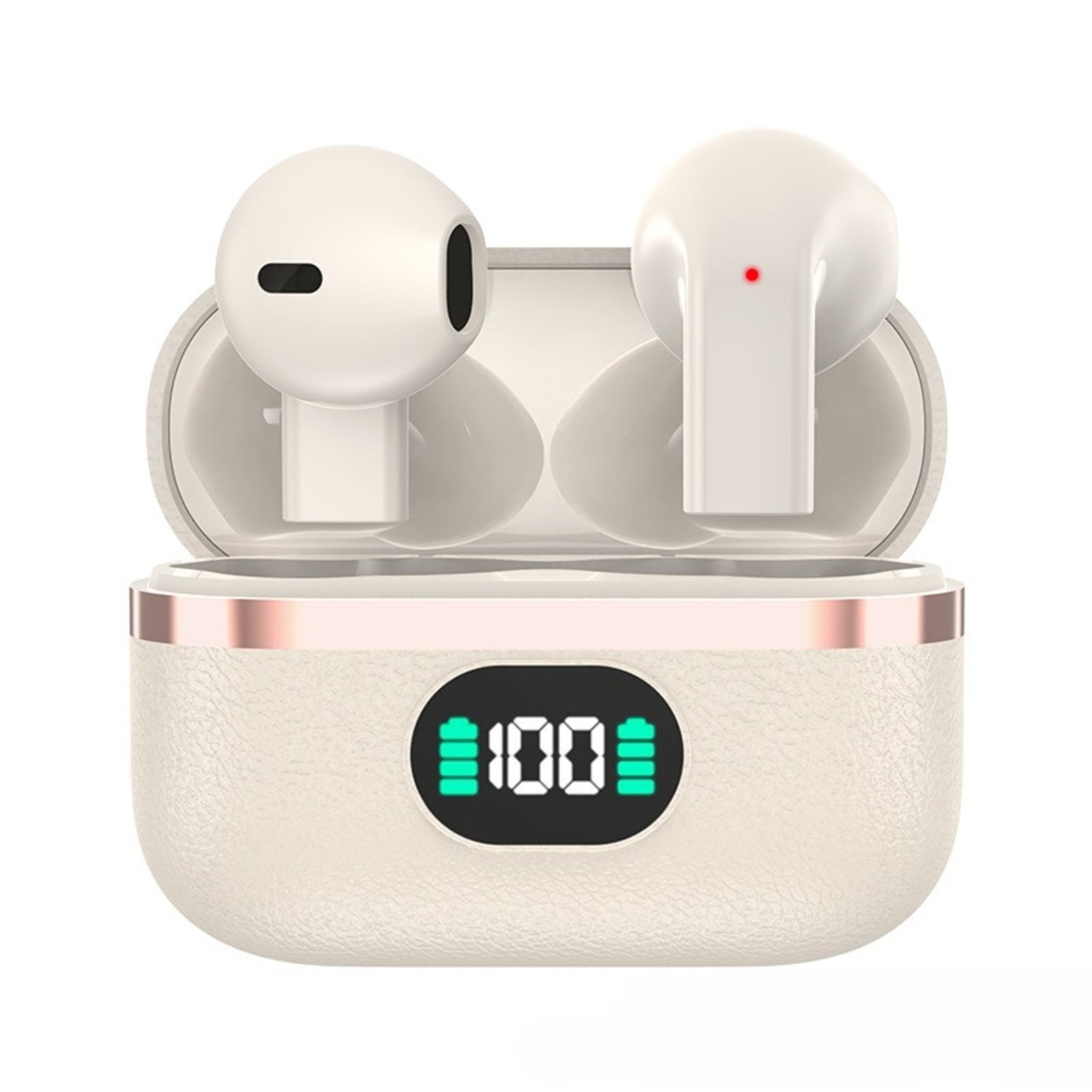 Soft Leather Texture Wireless Earbuds with Mic Long Battery Comfortable Sport Earphones – view 7