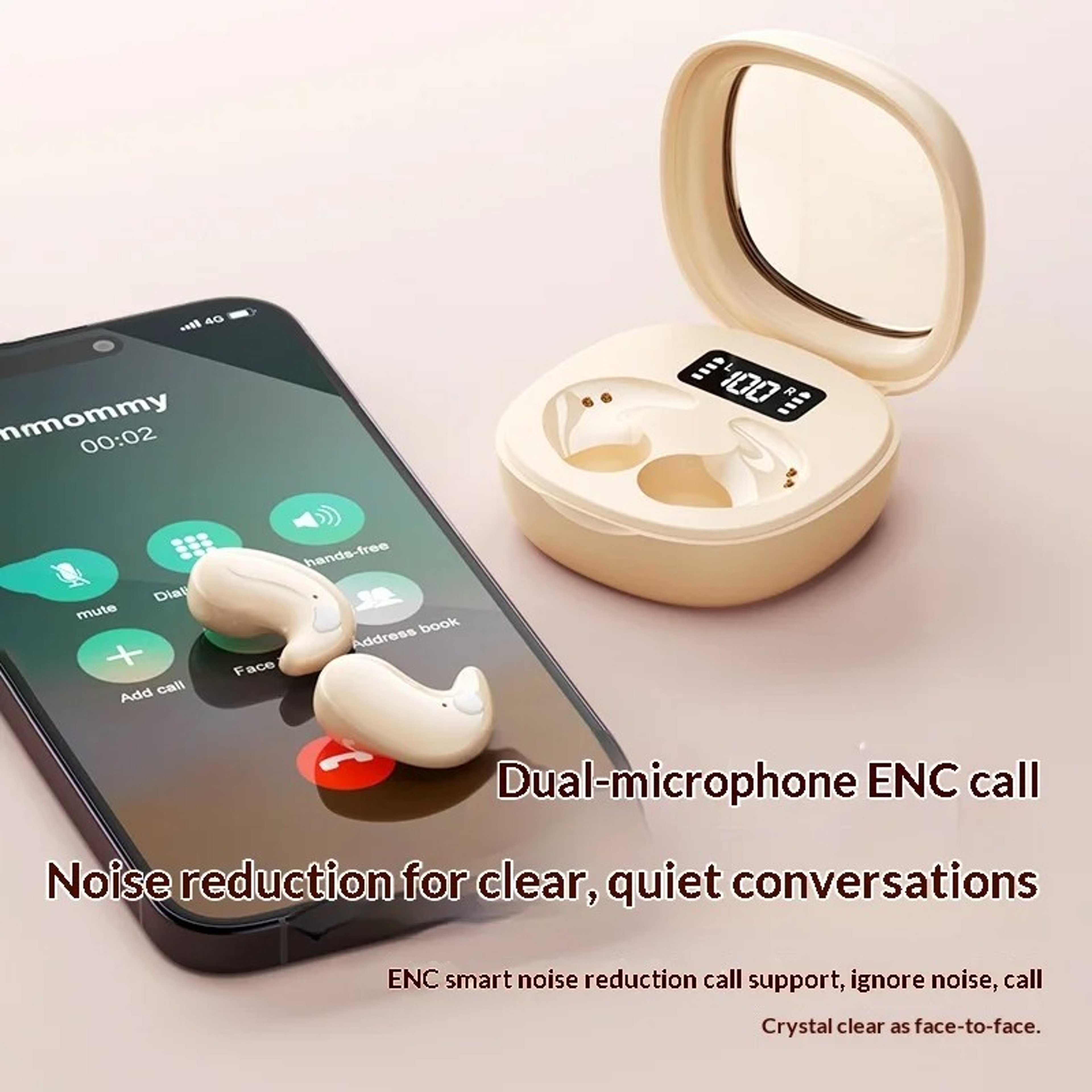 Wireless Earbuds Bluetooth Headphones with Digital Display Long Battery Life HiFi Sound for Sleeping – view 5