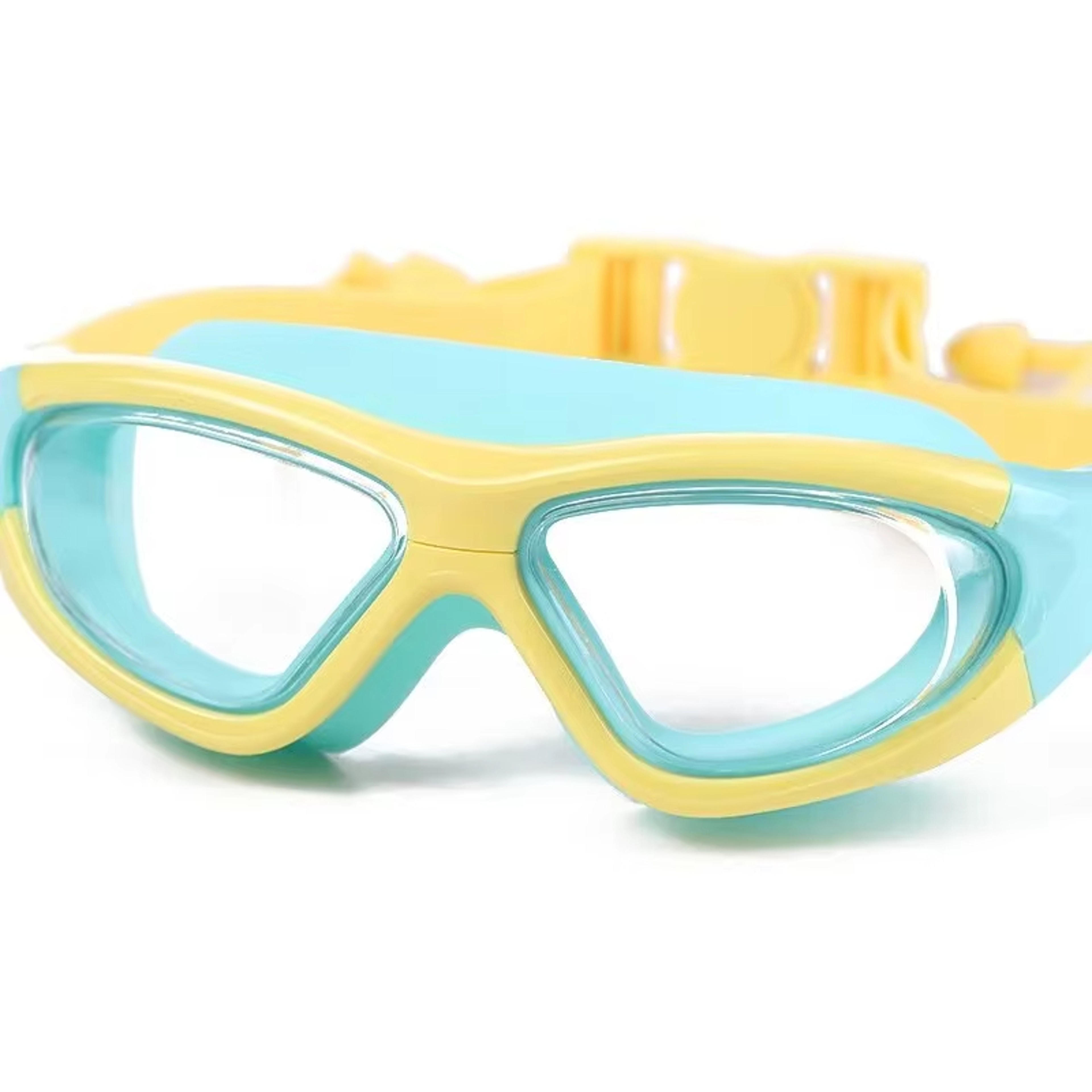 Kids Waterproof Anti Fog Swimming Goggles With Silicone Earplugs For Clear Pool Fun 1