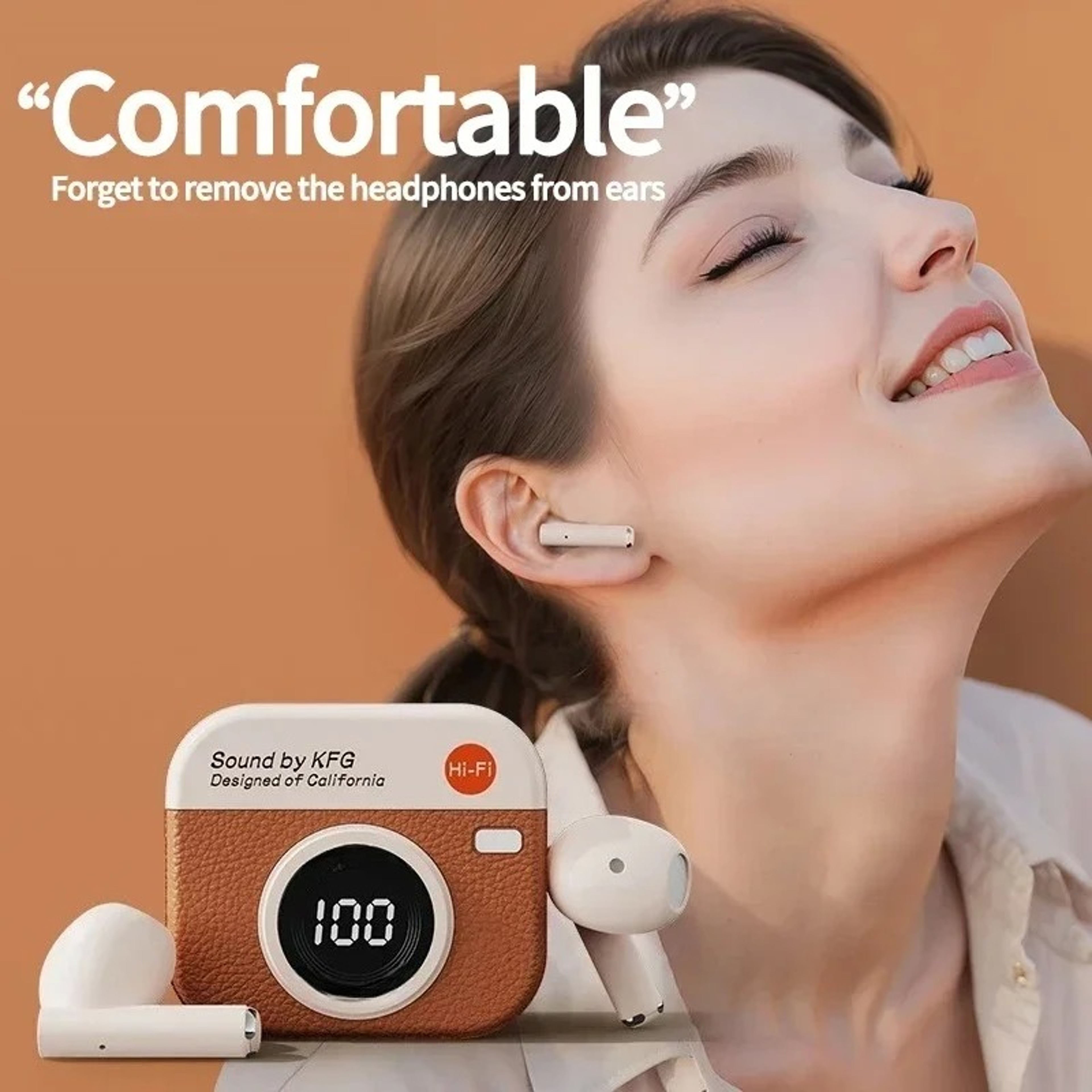 Retro Camera TWS Wireless Earbuds with Stereo Sound and Bluetooth Connectivity – view 3