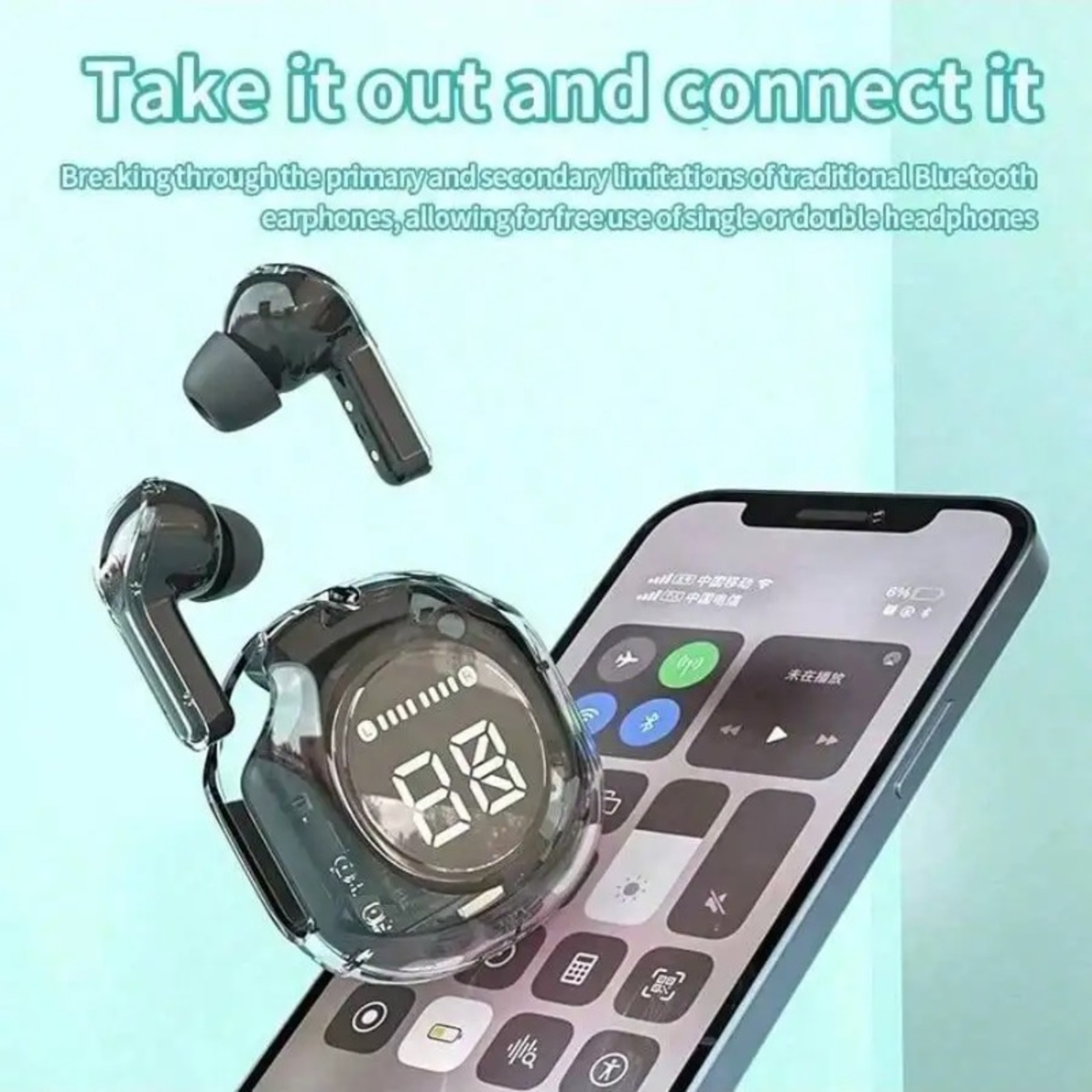 Bluetooth Wireless Earbuds with Deep Bass and Touch Control – view 3