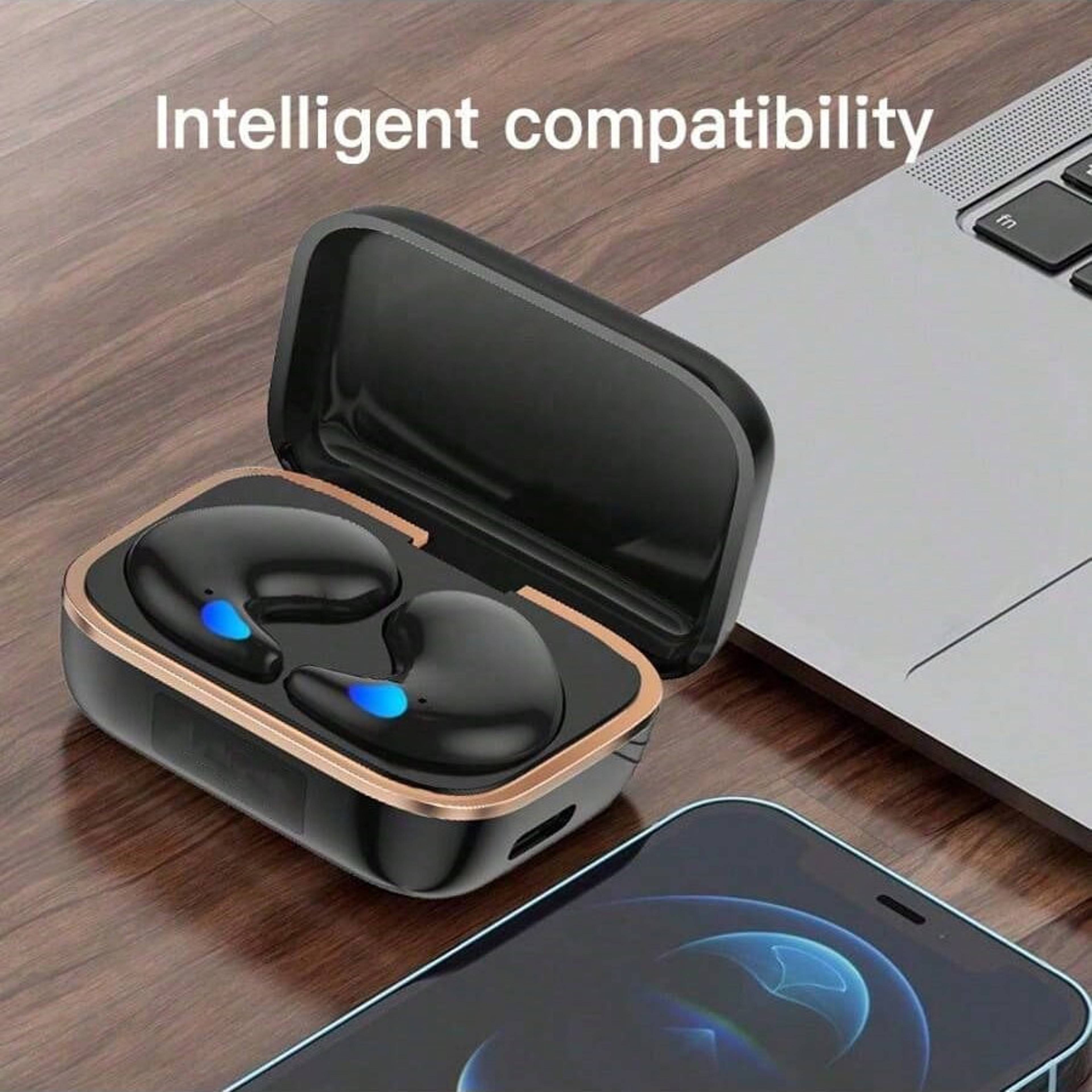 Mini Wireless Bluetooth Earbuds with Noise Reduction Stereo Sound for Sports Gaming and Sleep – view 3