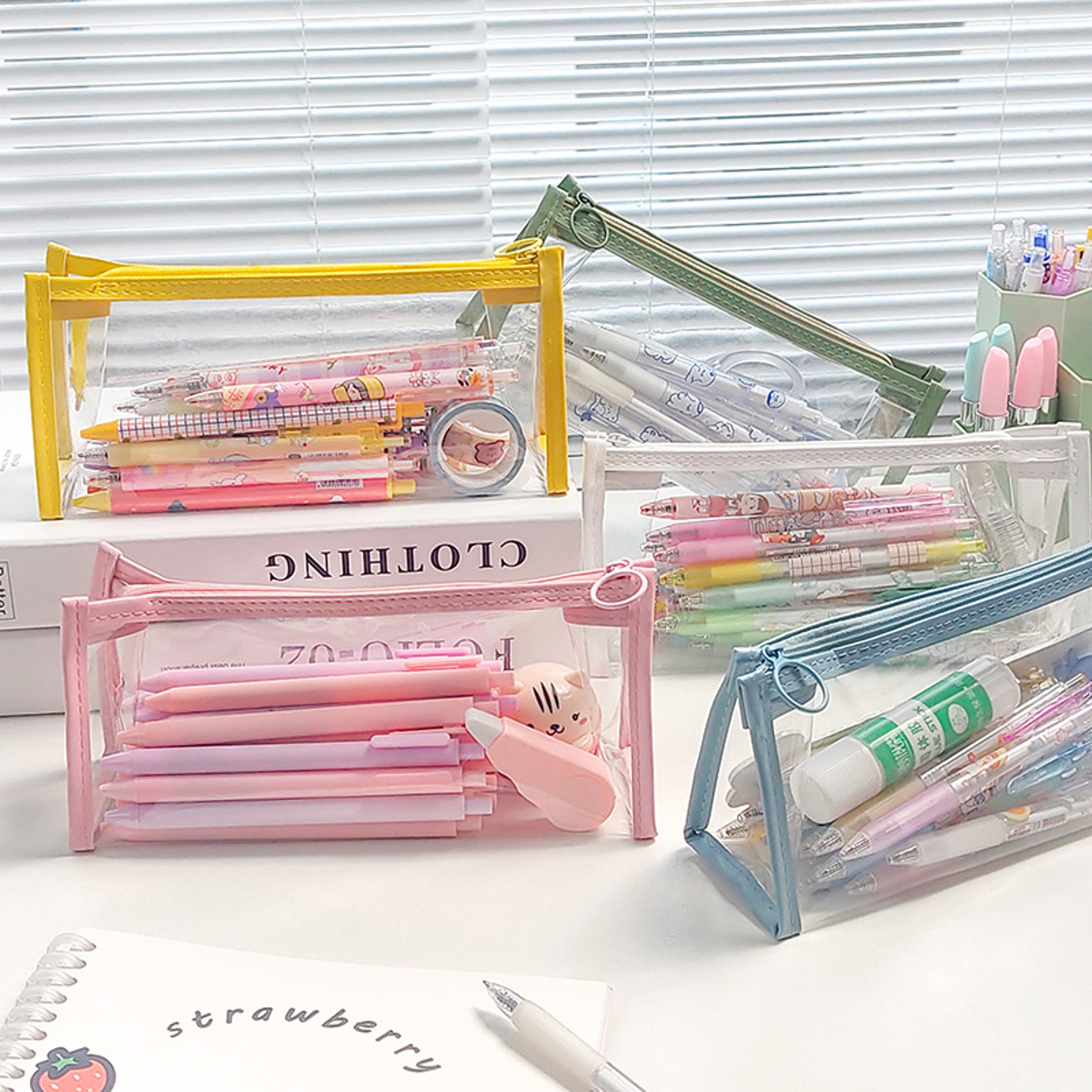 Transparent Large Capacity Pencil Case for Students and Exams with Easy Access Design – view 1