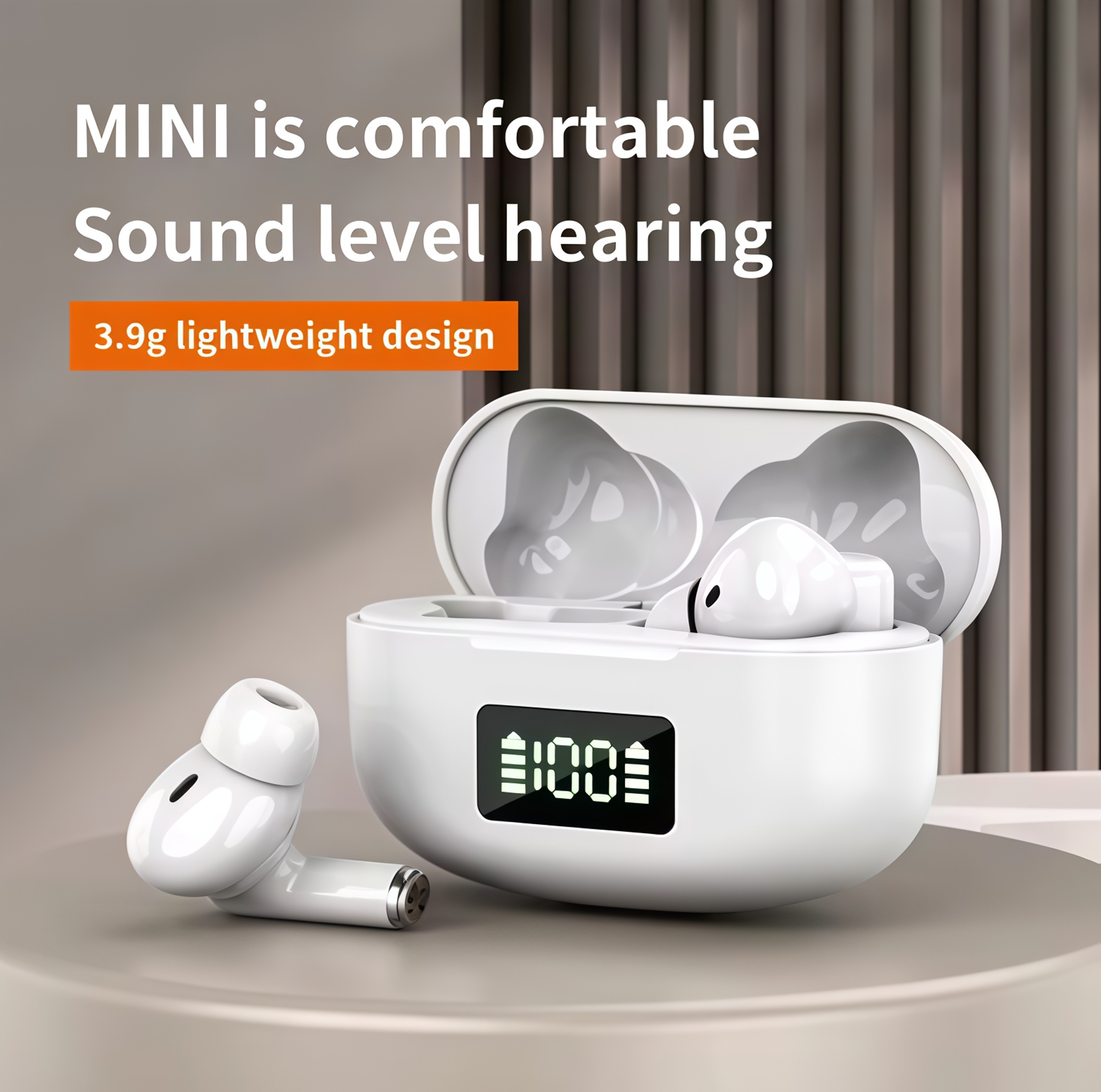Invisible TWS Bluetooth Earbuds With Mic HiFi Wireless Earphones – view 2