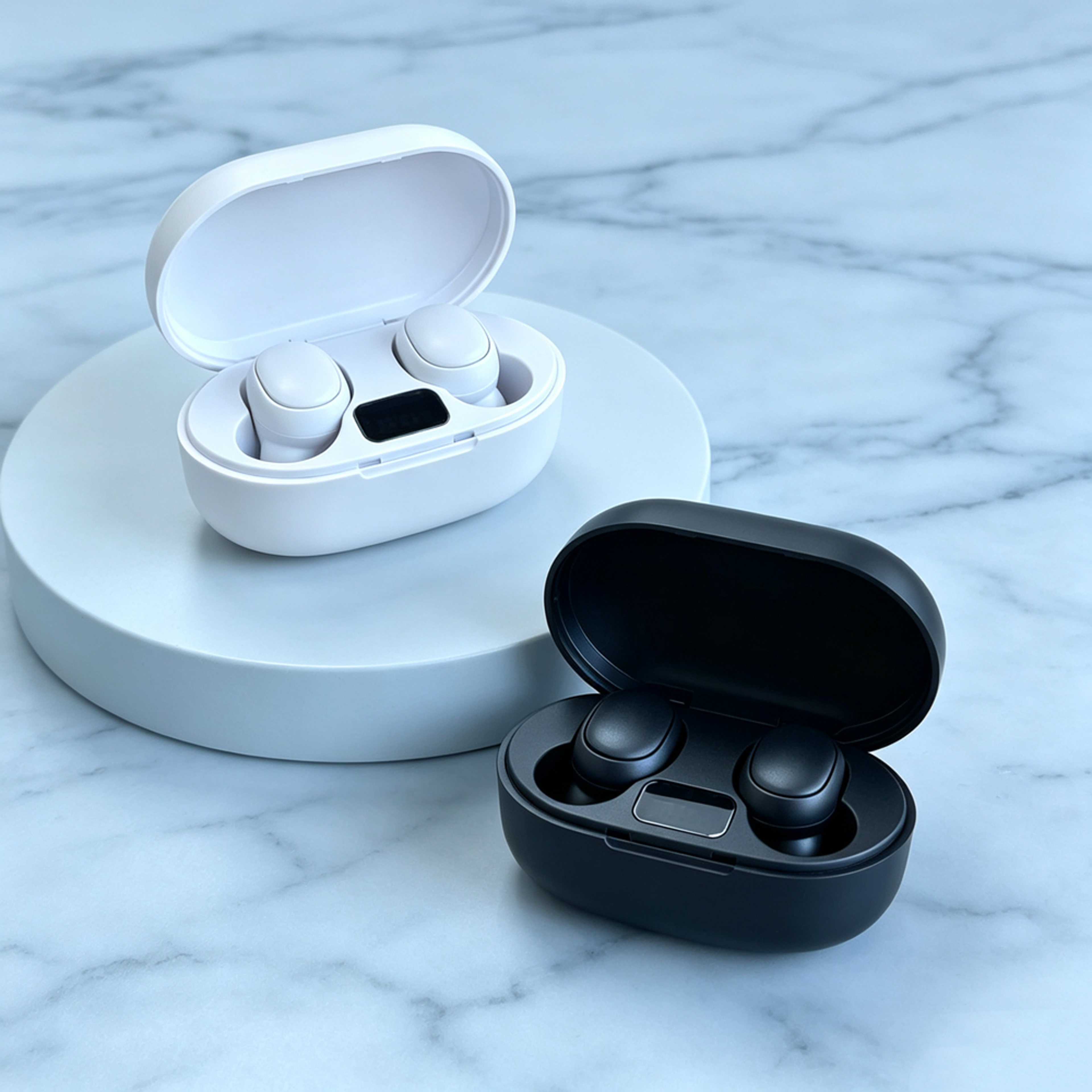 Foldable TWS Wireless Earbuds Compact Bluetooth Travel Headphones 0