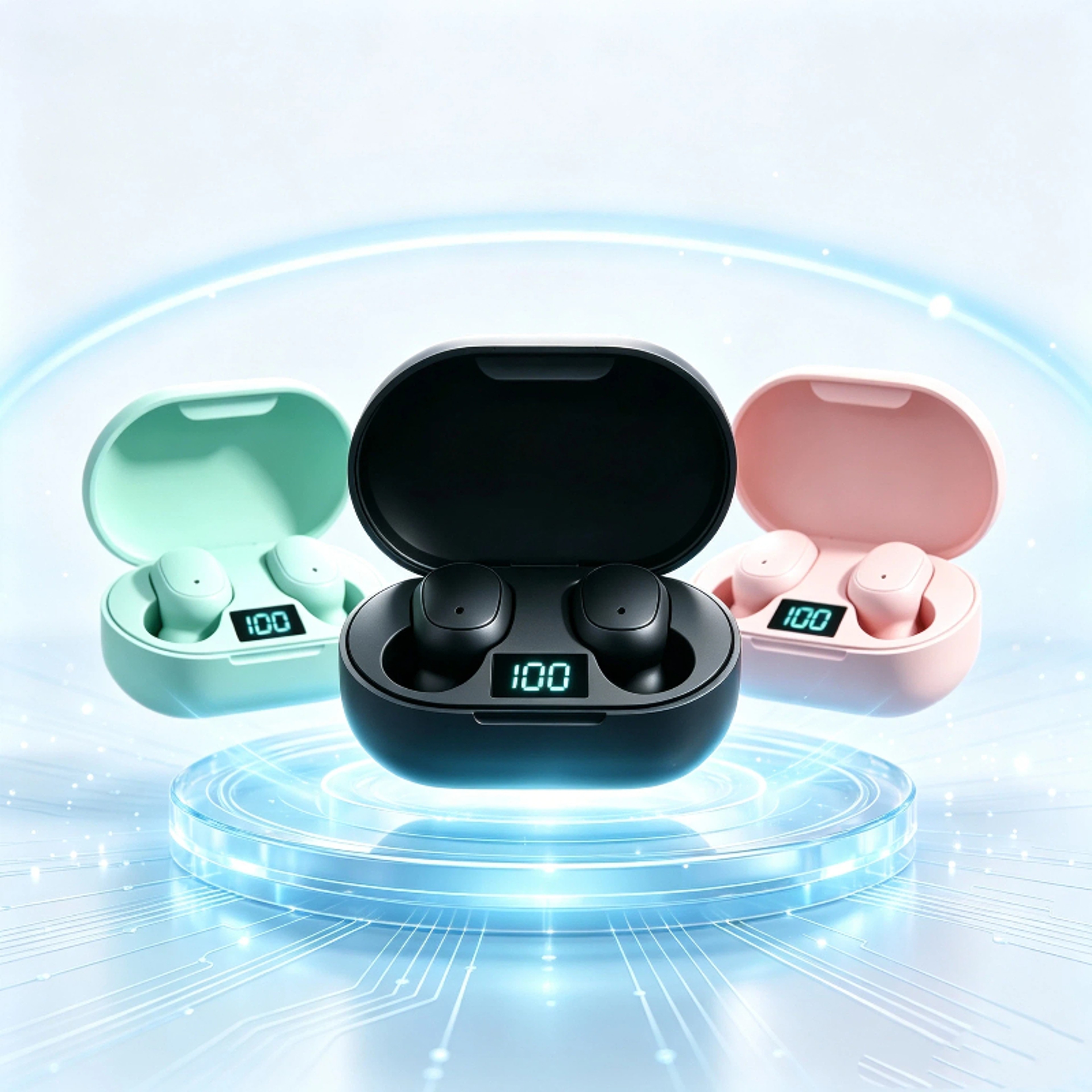Minimalist TWS Bluetooth Earbuds with Sleek Charging Case – view 2