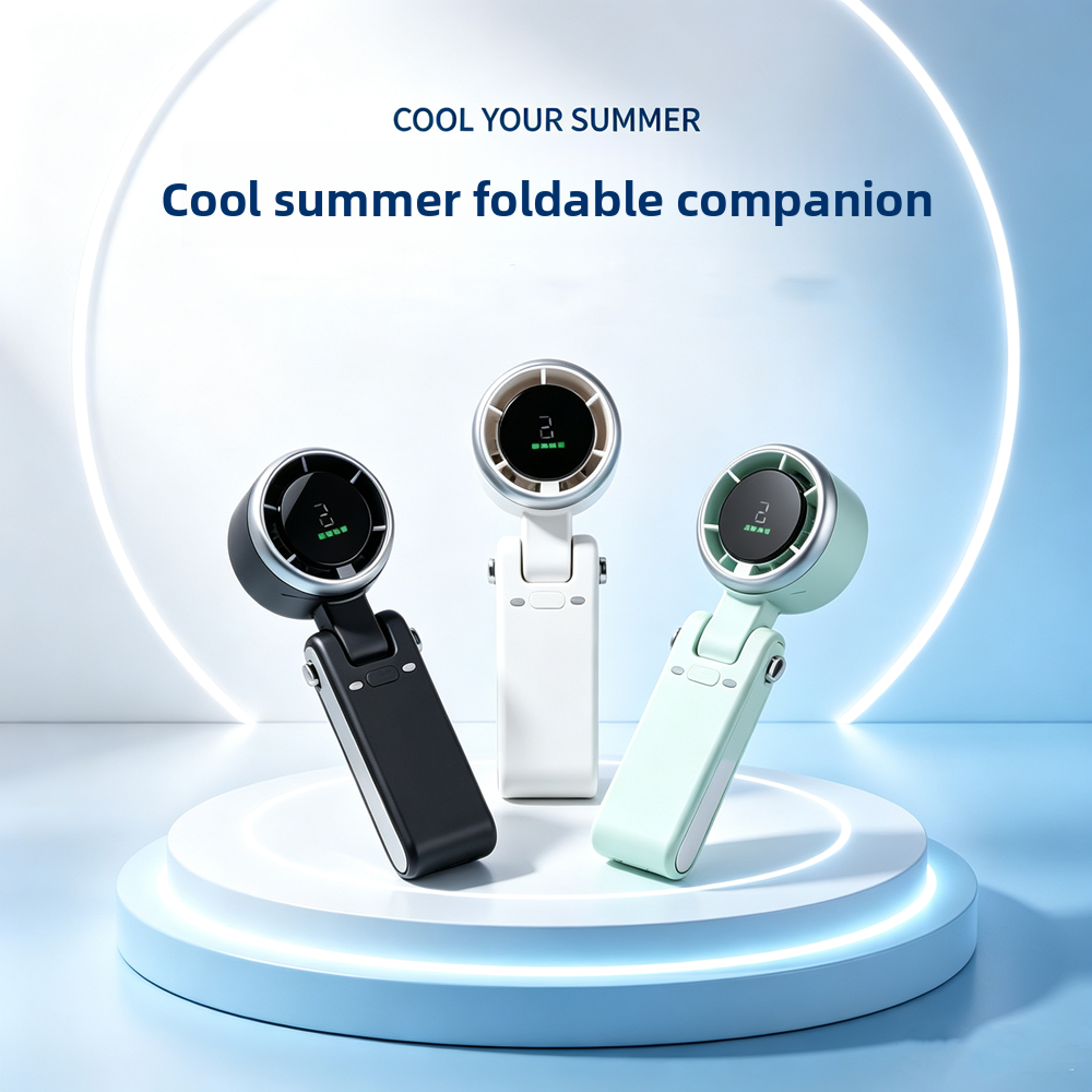 Desk Fan with Phone Holder Quiet Cooling & Hands Free Video Streaming – view 2
