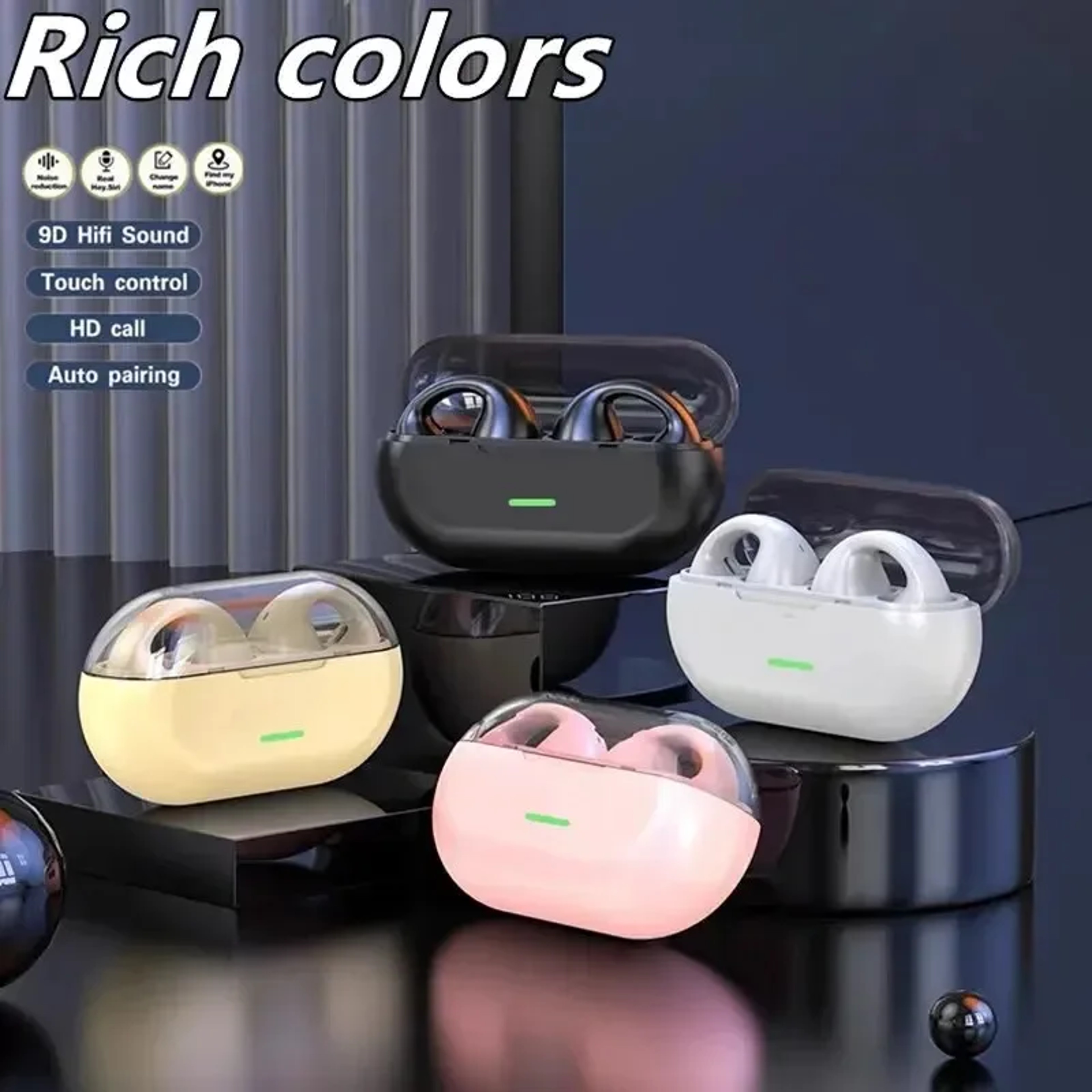 SonicFit Custom EQ TWS Wireless Earbuds Noise Isolating Bluetooth Headphones – view 5
