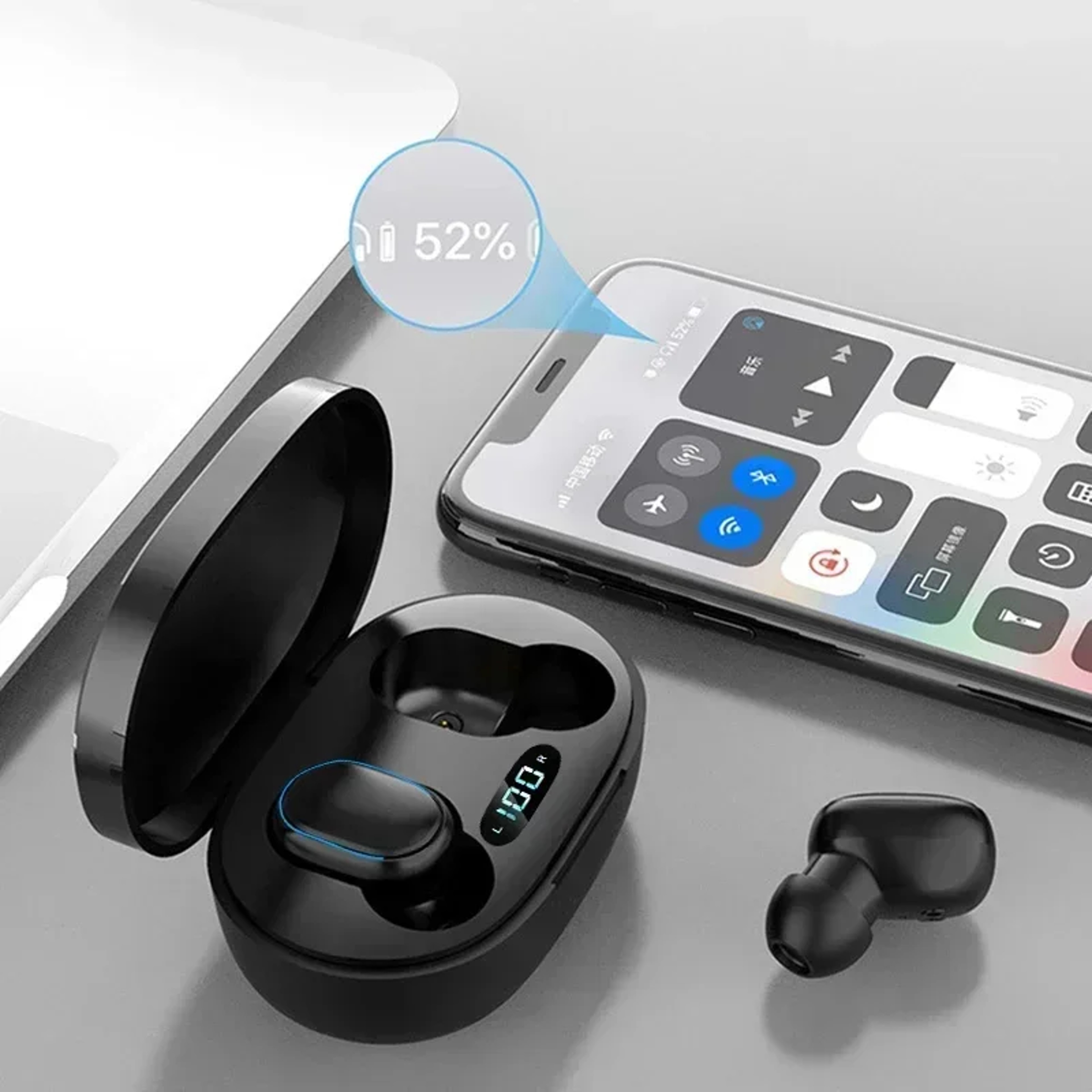 Wireless Bluetooth Earbuds with LED Display Mic TWS Headphones – view 3