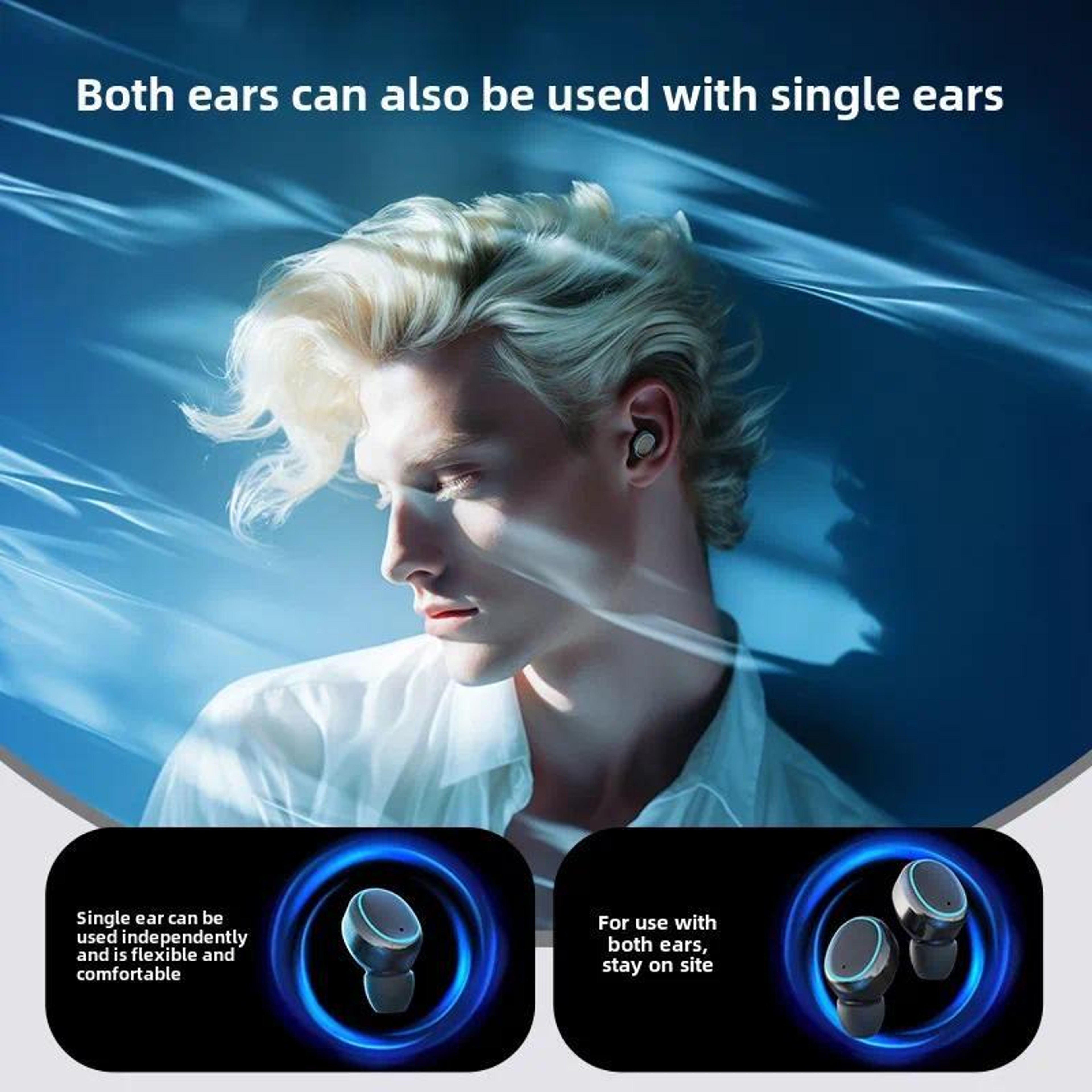TWS Wireless Bluetooth Earbuds With LED Display Stereo Sound 4