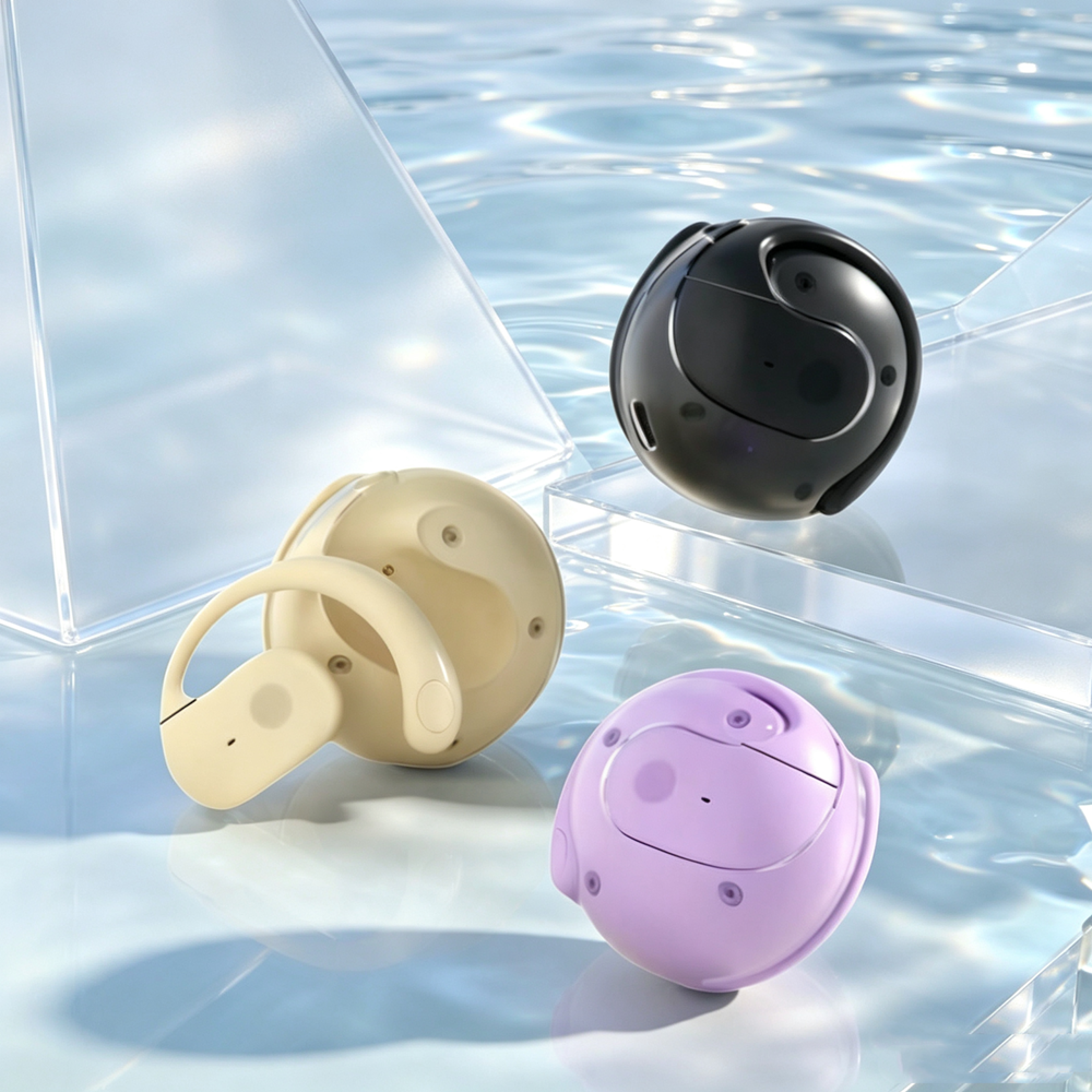 Wireless Bluetooth Open Ear Earphones with Noise Cancelling and Comfortable Ear Hanging Design – view 1