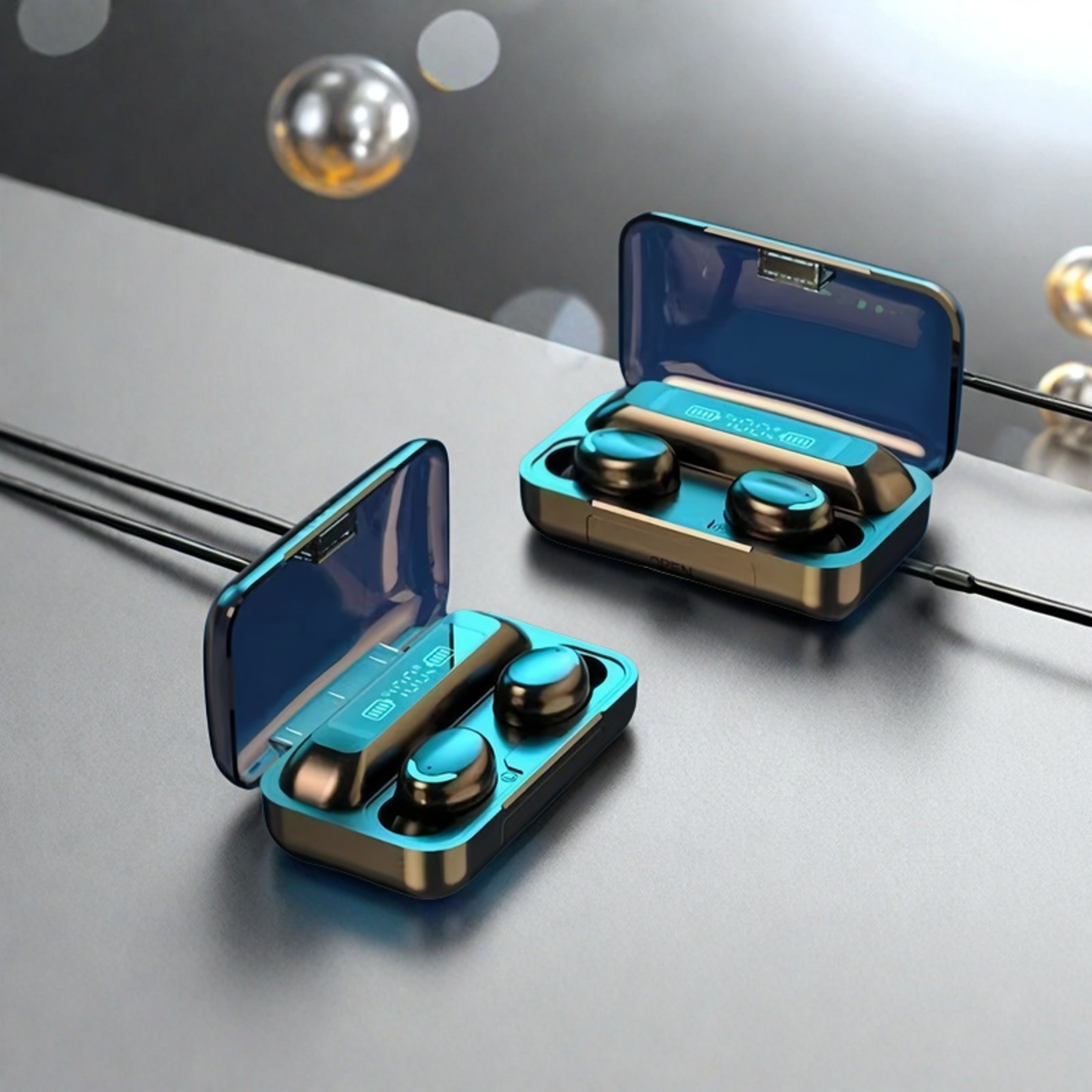 Stereo Bluetooth Headphones Wireless Earbuds with High Bass Touch Control Sport Design – view 1