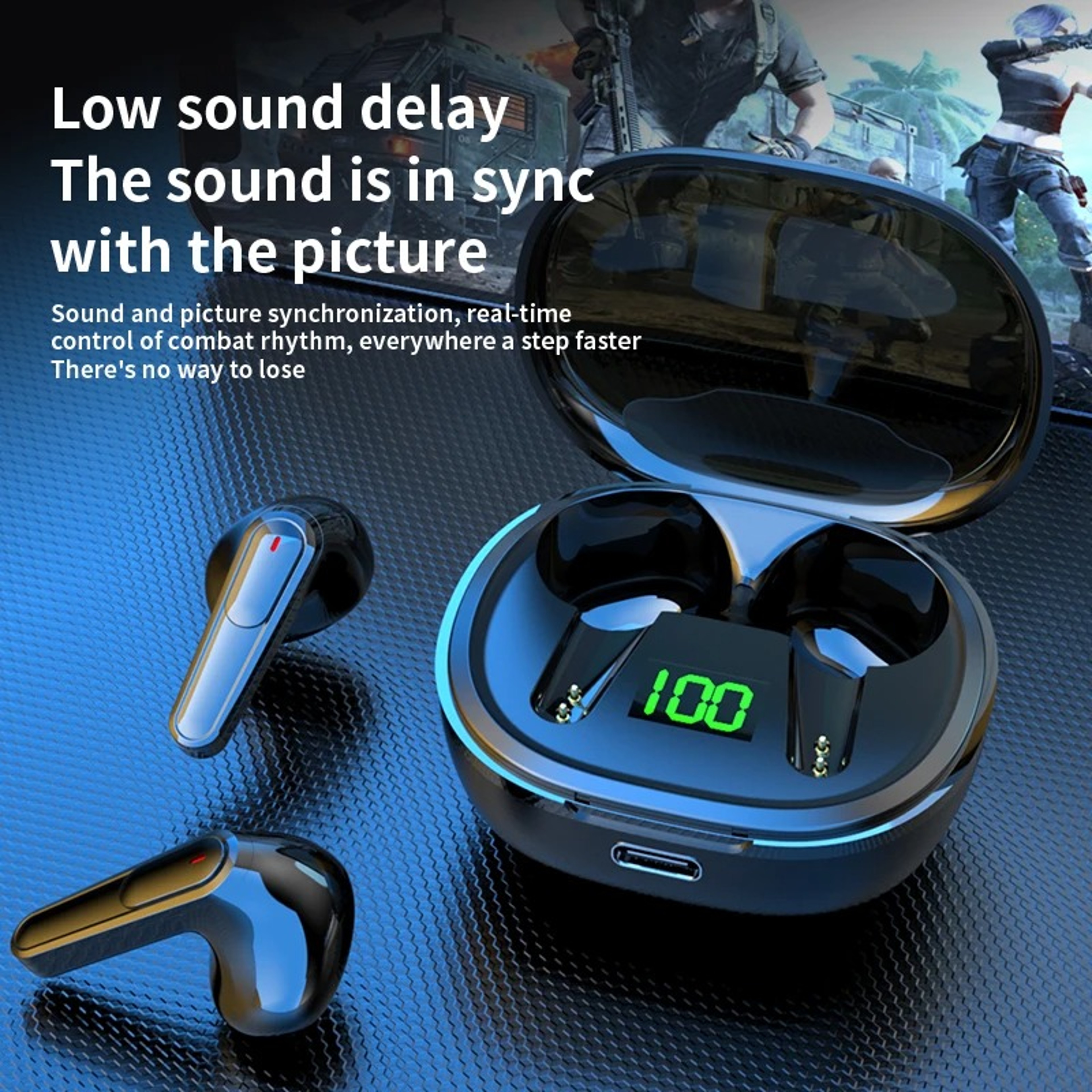 Wireless Bluetooth Earbuds with Noise Reduction Low Latency Gaming Mic – view 3