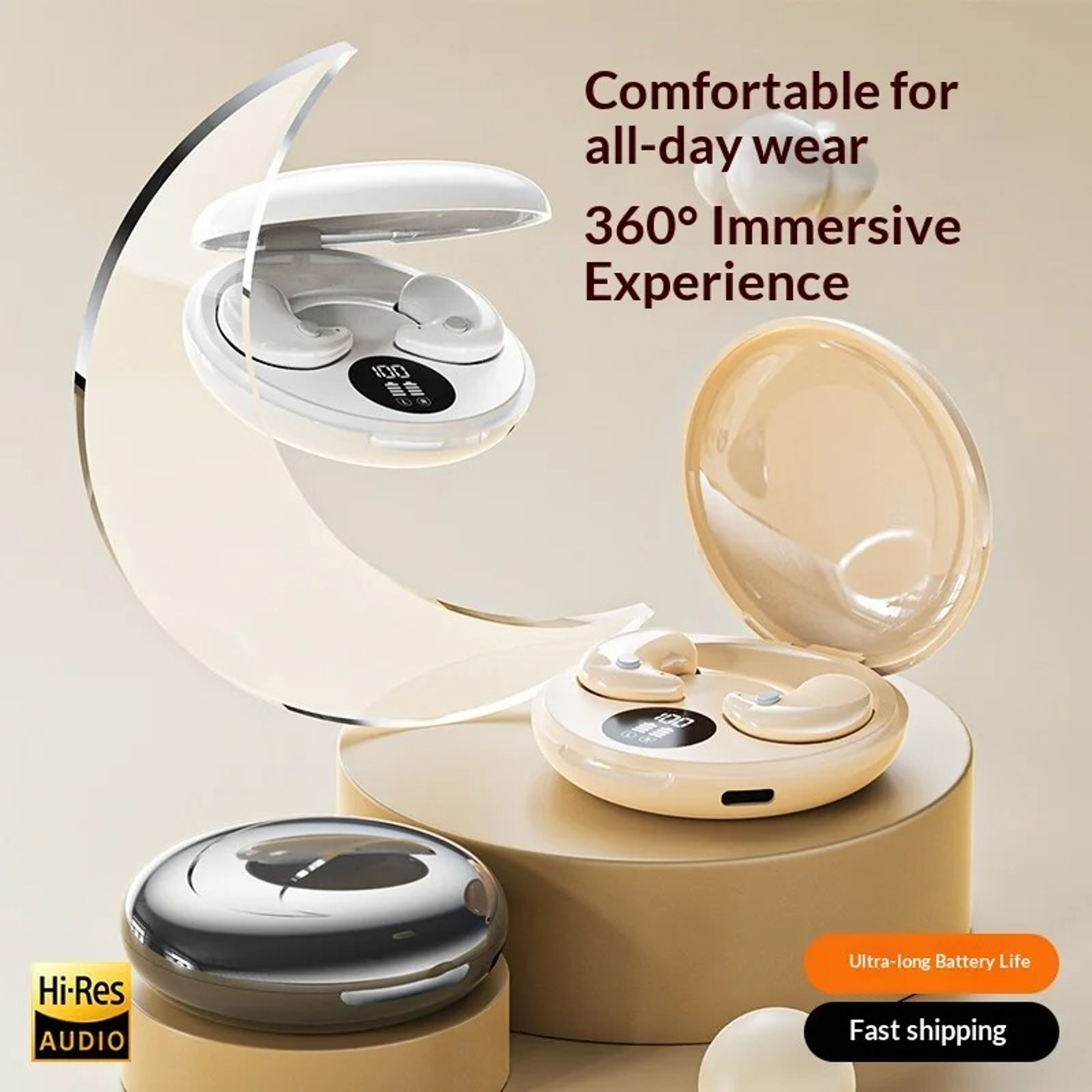 Ultra Thin Wireless Sleep Earbuds for Side Sleepers Comfortable Bluetooth Headphones – view 6