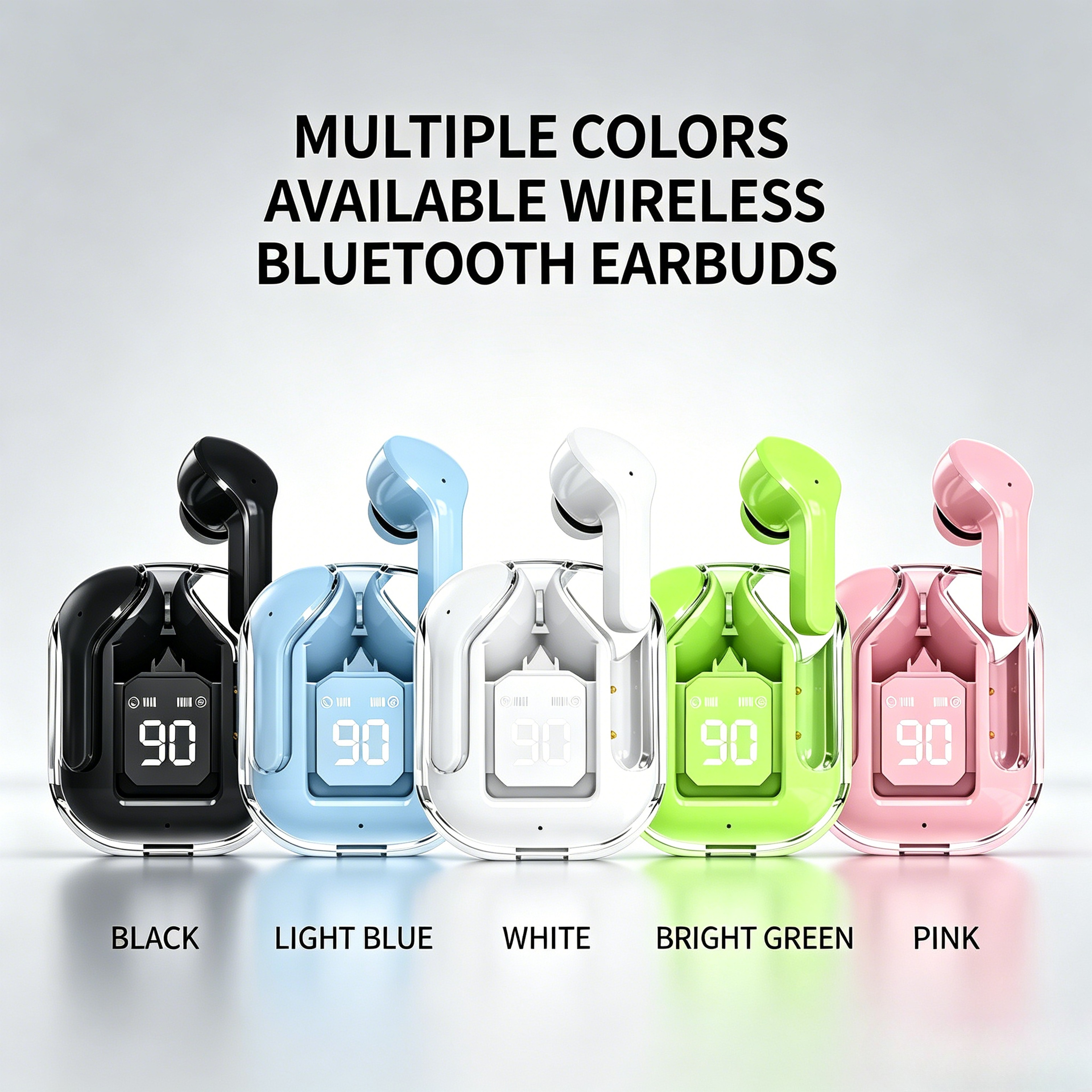 Transparent TWS Wireless Bluetooth Earbuds with HiFi Stereo Sound and Digital Display – view 6