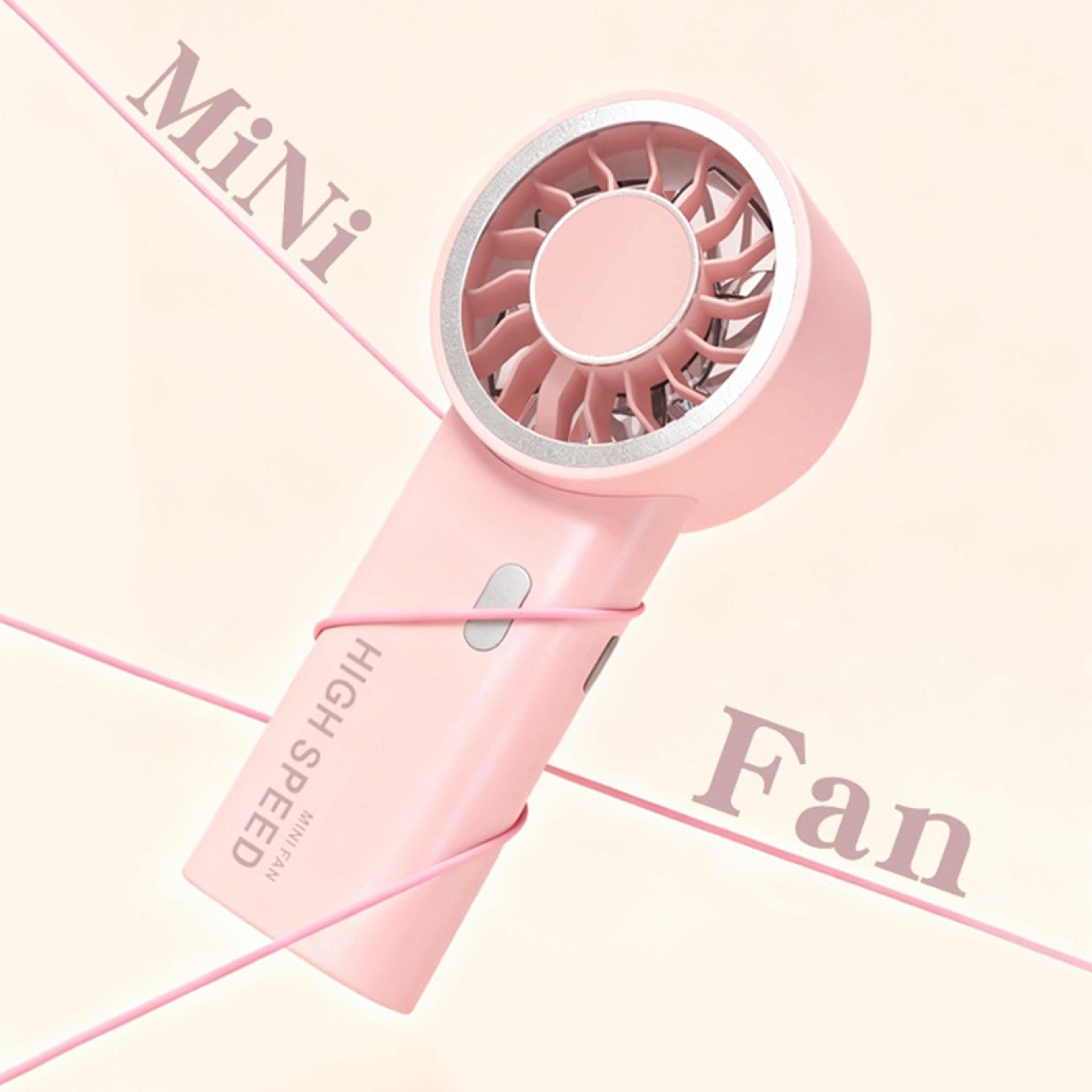 High Speed Mini Handheld Fan USB Rechargeable Portable Cooling Fan – view 3