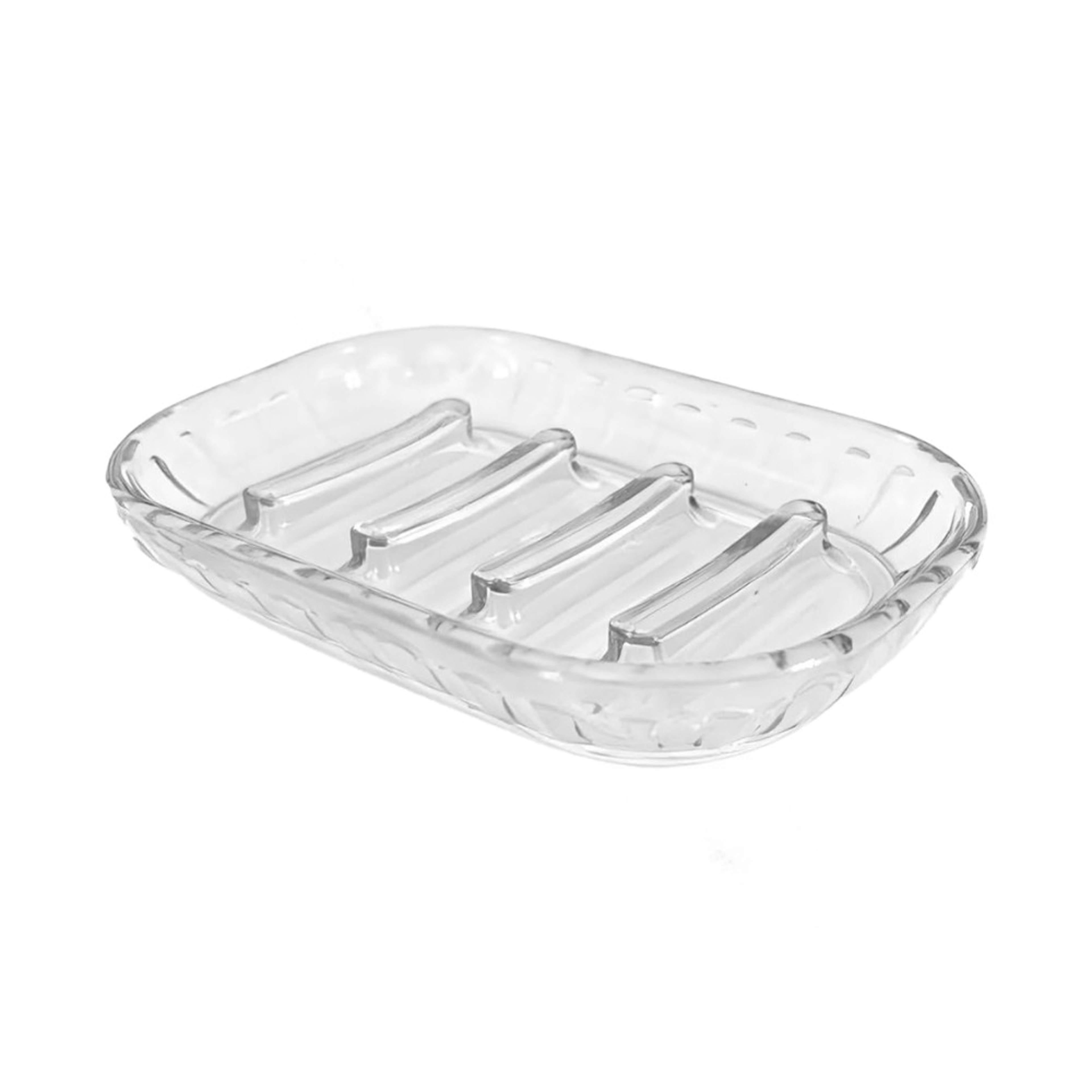 Clear Self Draining Soap Dish and Kitchen Sponge Holder – view 7