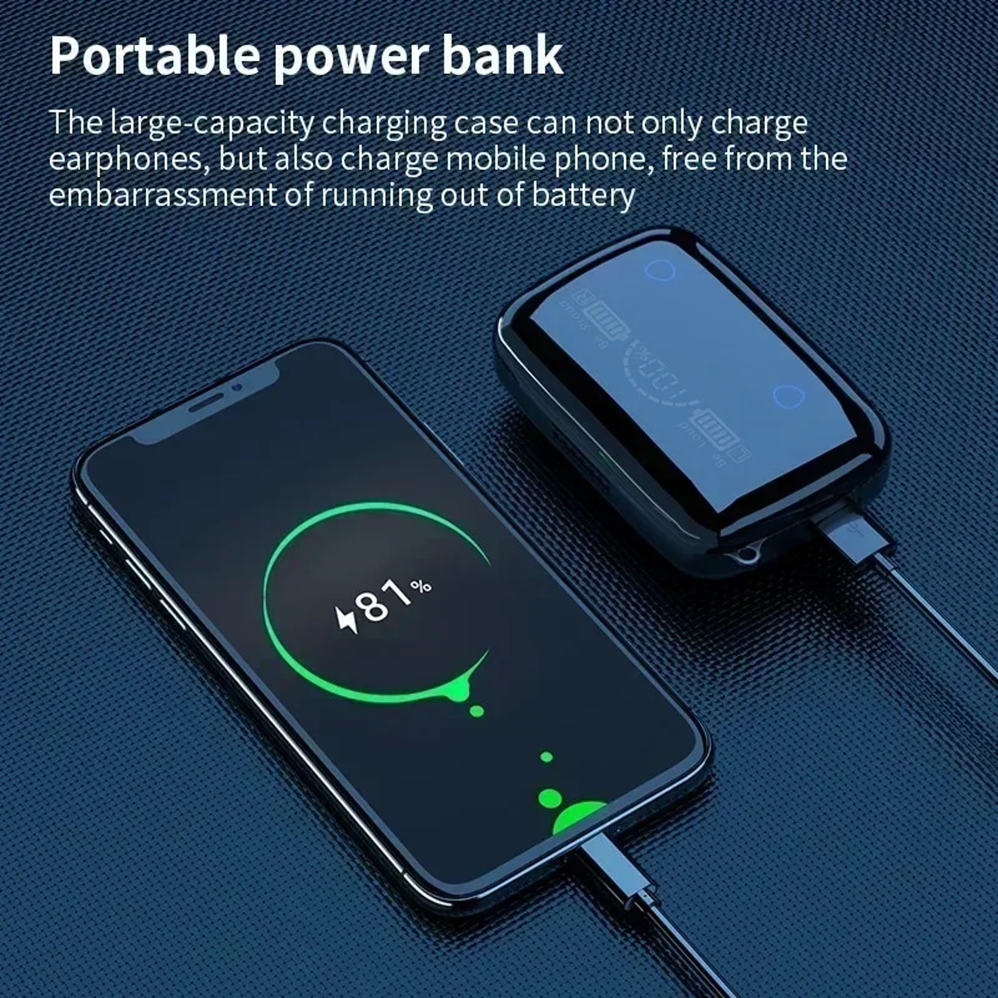 AeroBeat Bluetooth Wireless Earbuds with HiFi Sound and Digital Display – view 3