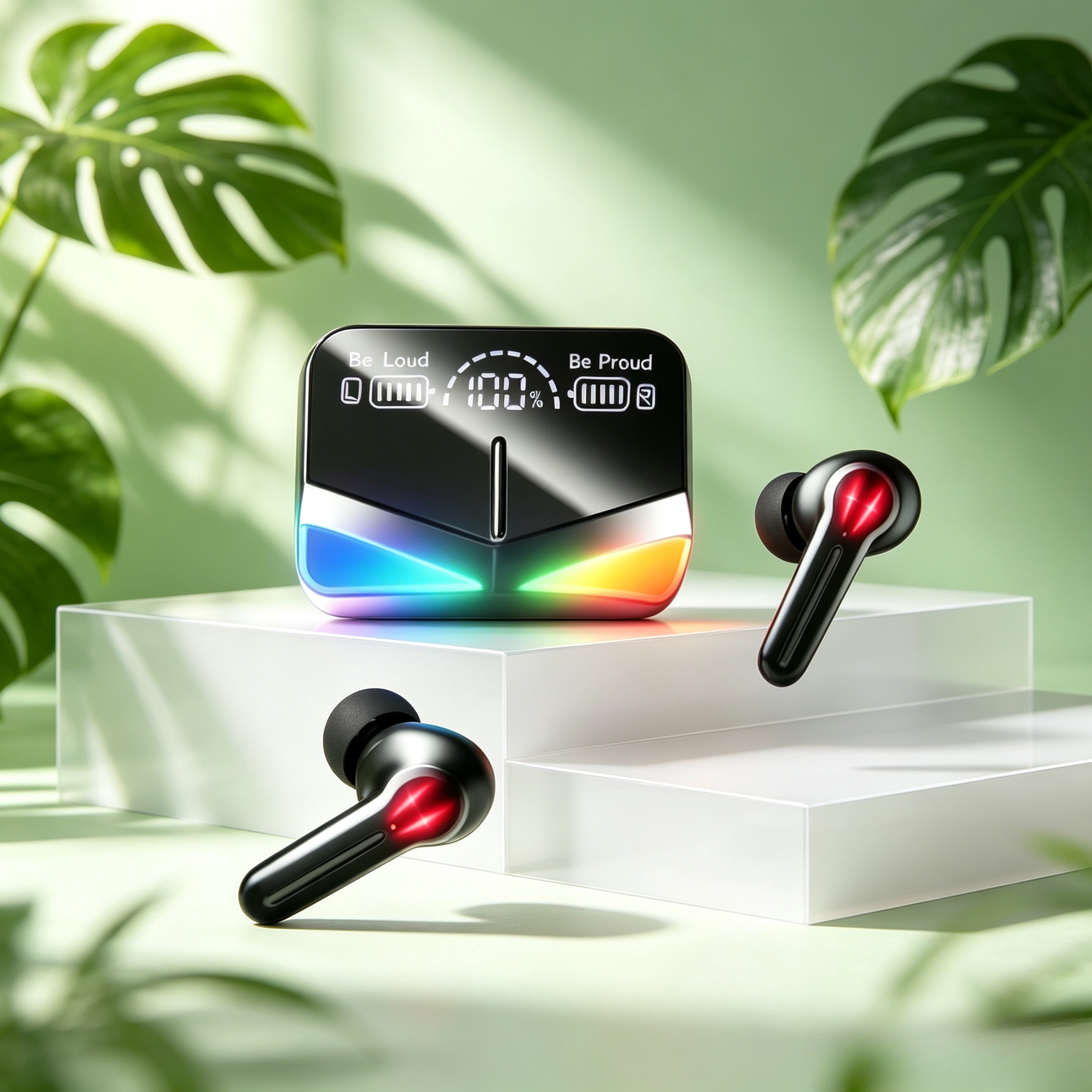 Smart Touch Wireless Bluetooth Earbuds with Waterproof Noise Reduction – view 1