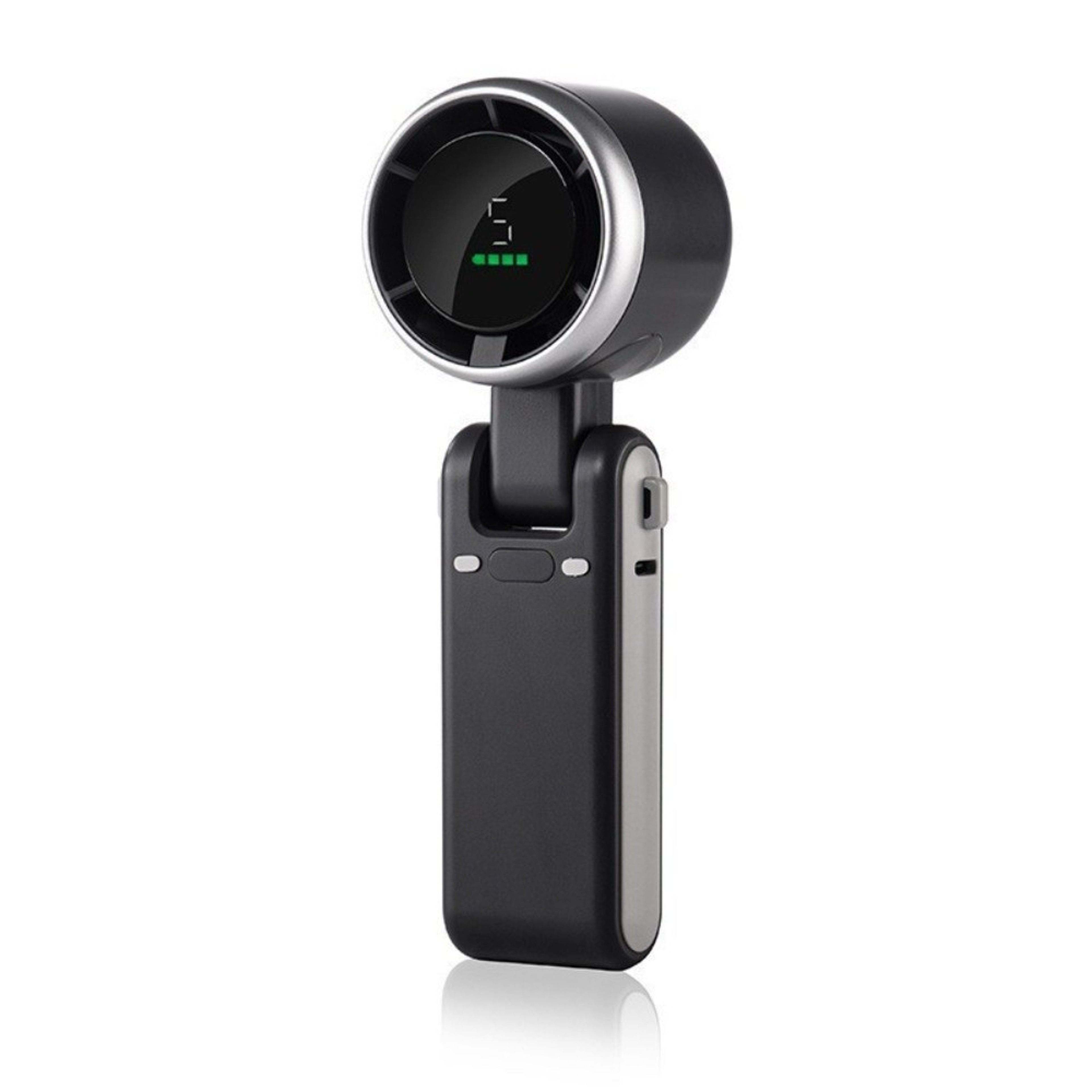 Foldable Mini Handheld Fan with LED Display and USB Rechargeable Neck Design – view 7