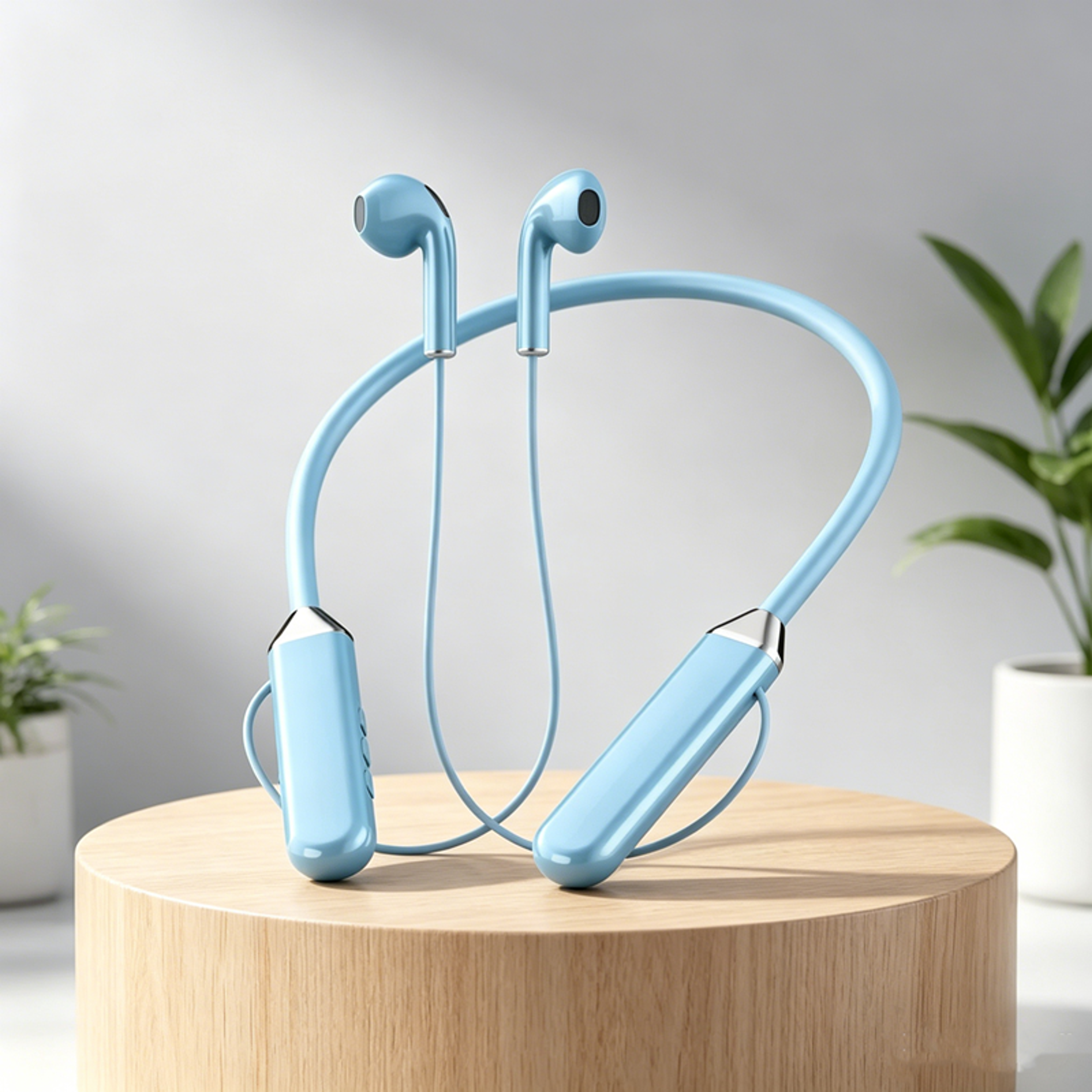 PulseFit Wireless Neckband Bluetooth Earphones with Battery Display – view 1