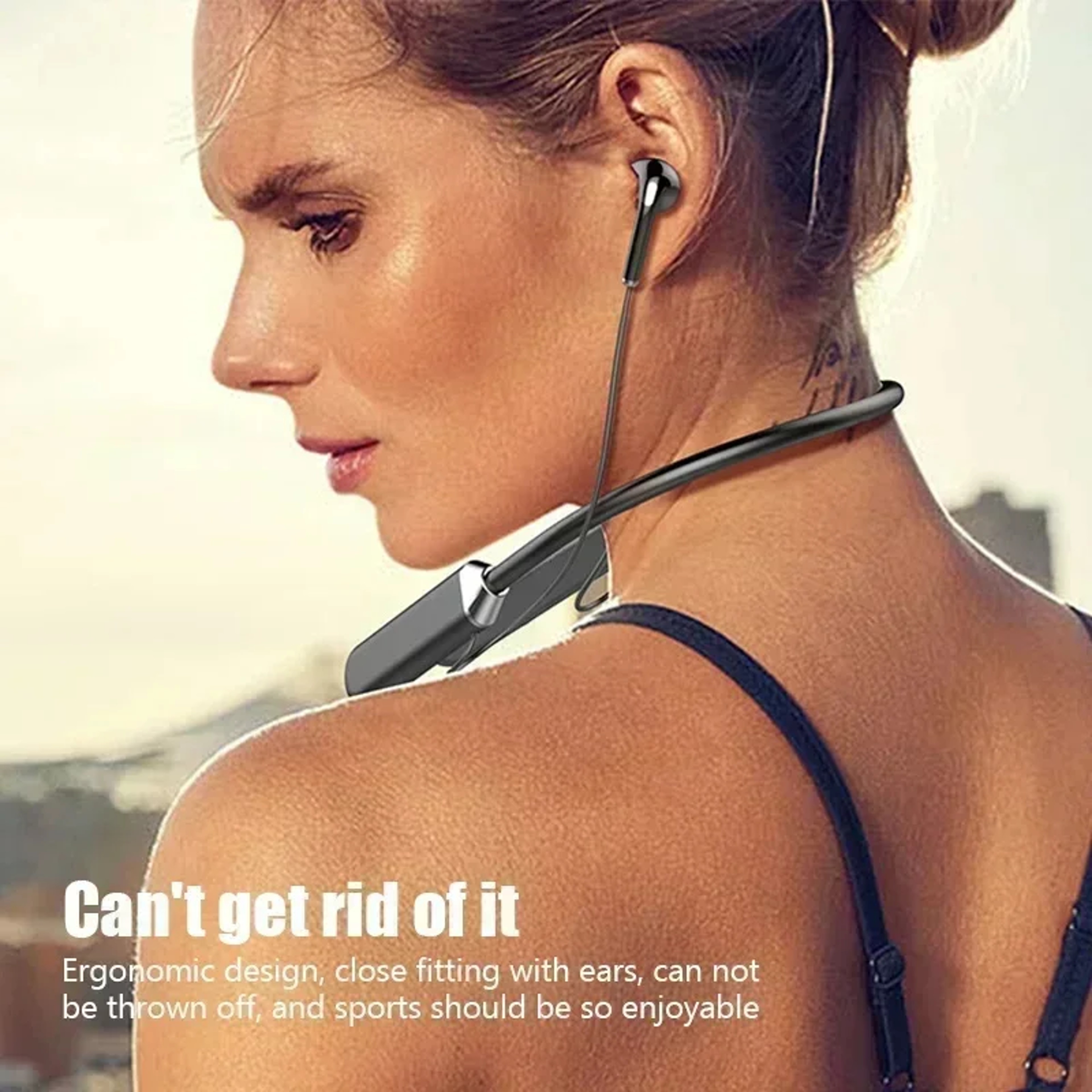PulseFit Wireless Neckband Bluetooth Earphones with Battery Display – view 3