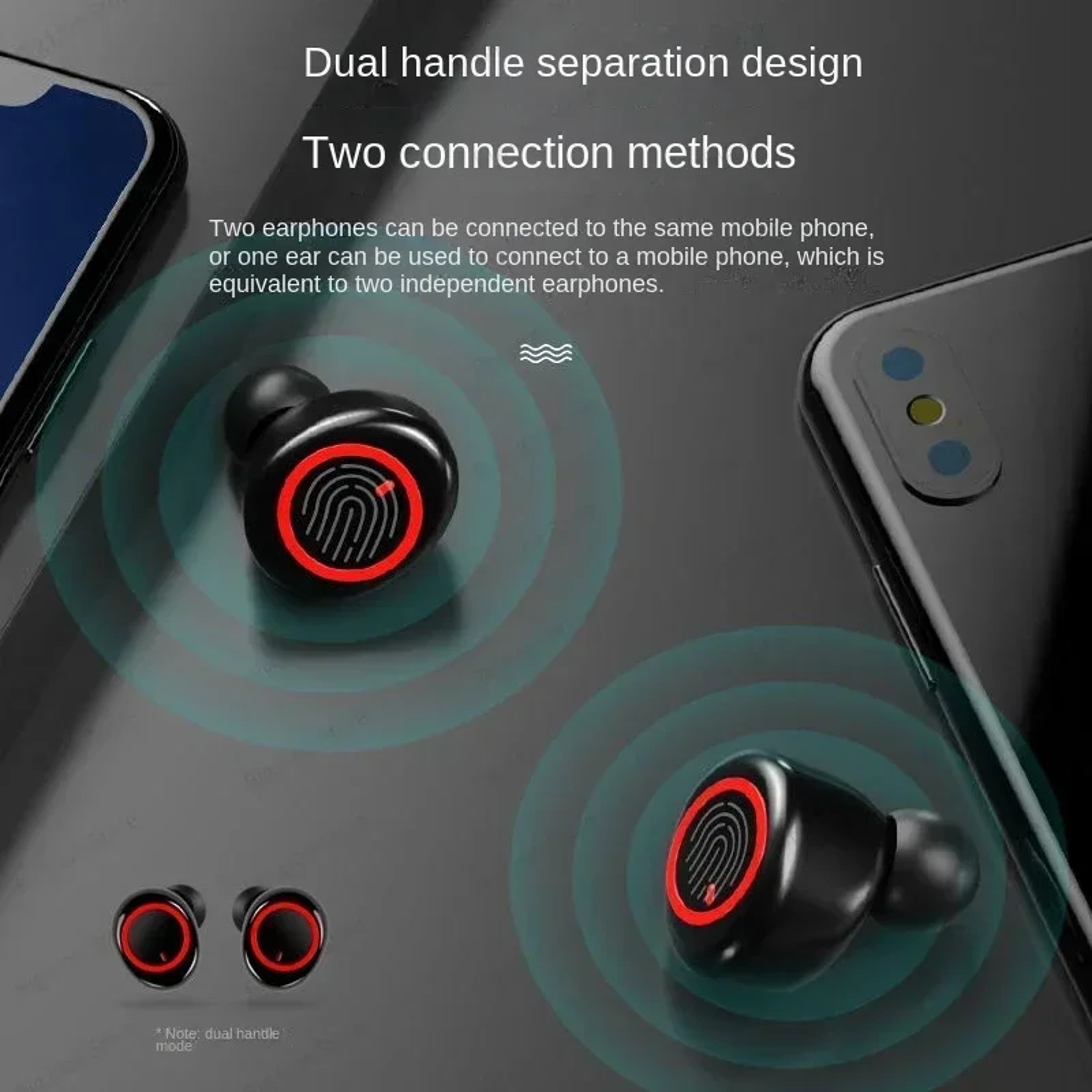 Bluetooth Wireless Earbuds with Microphone and Stereo Sound – view 2