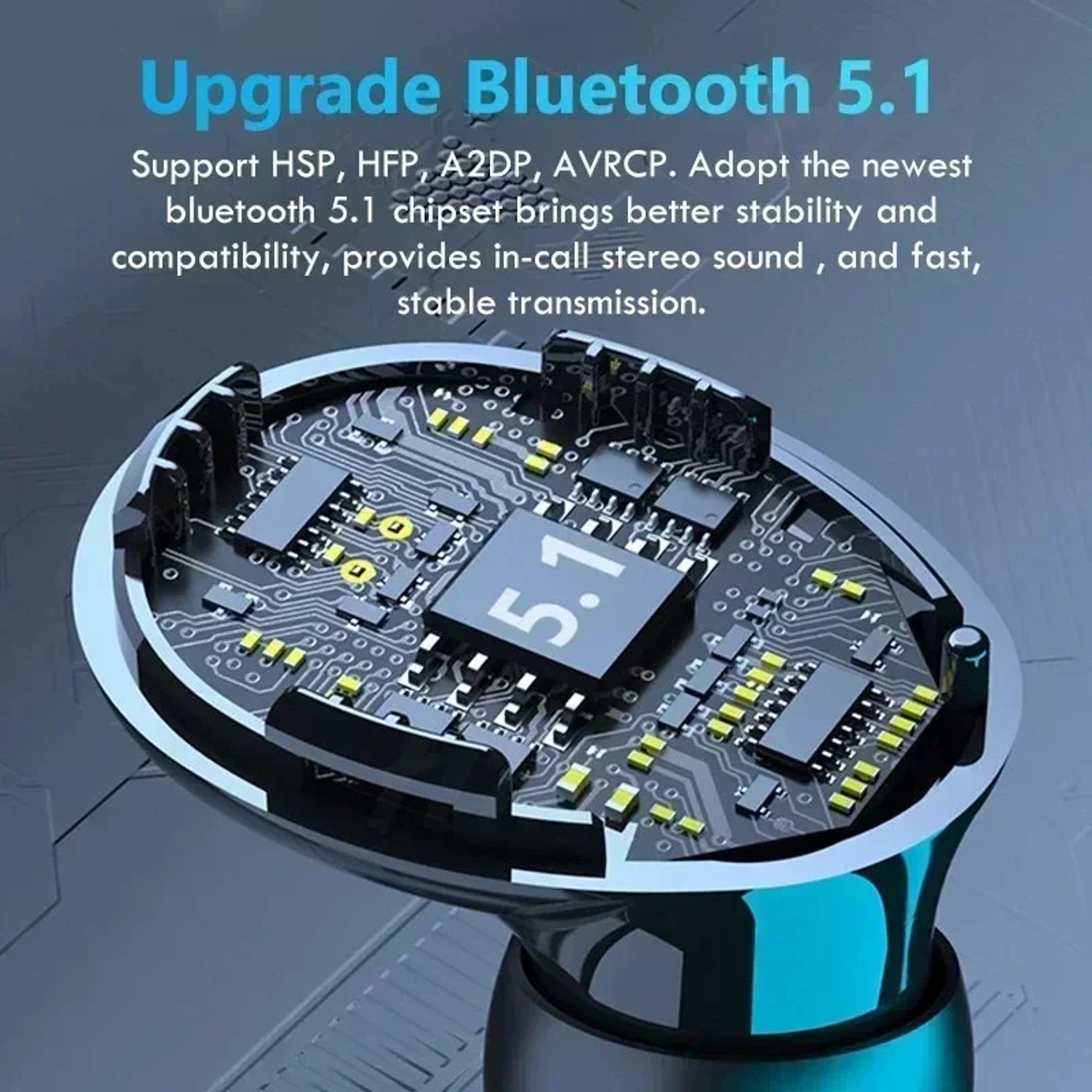 Wireless Bluetooth Earbuds with Microphone and Stereo Sound – view 3