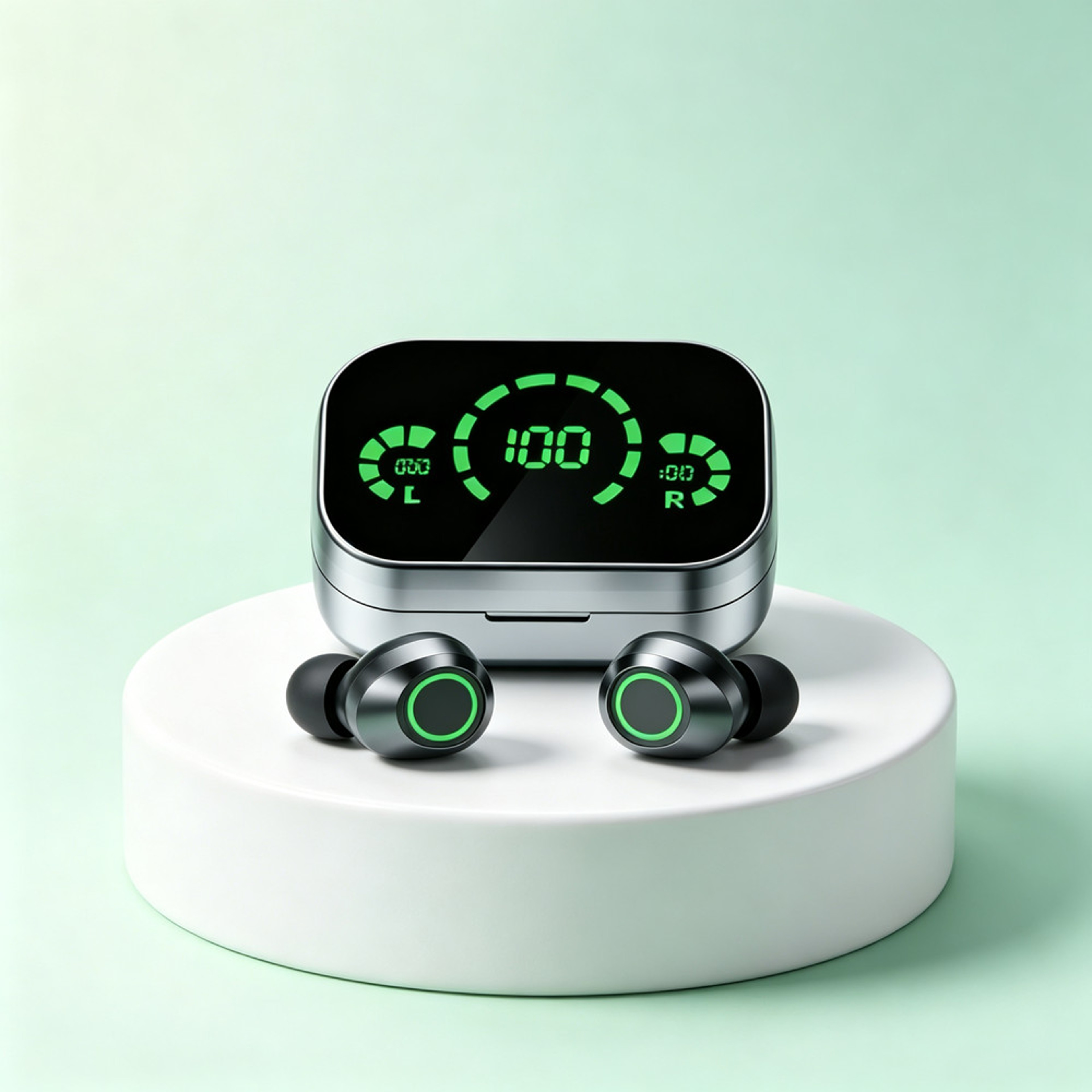 TWS Wireless Bluetooth Earbuds with Mic and LED Charging Case – view 1