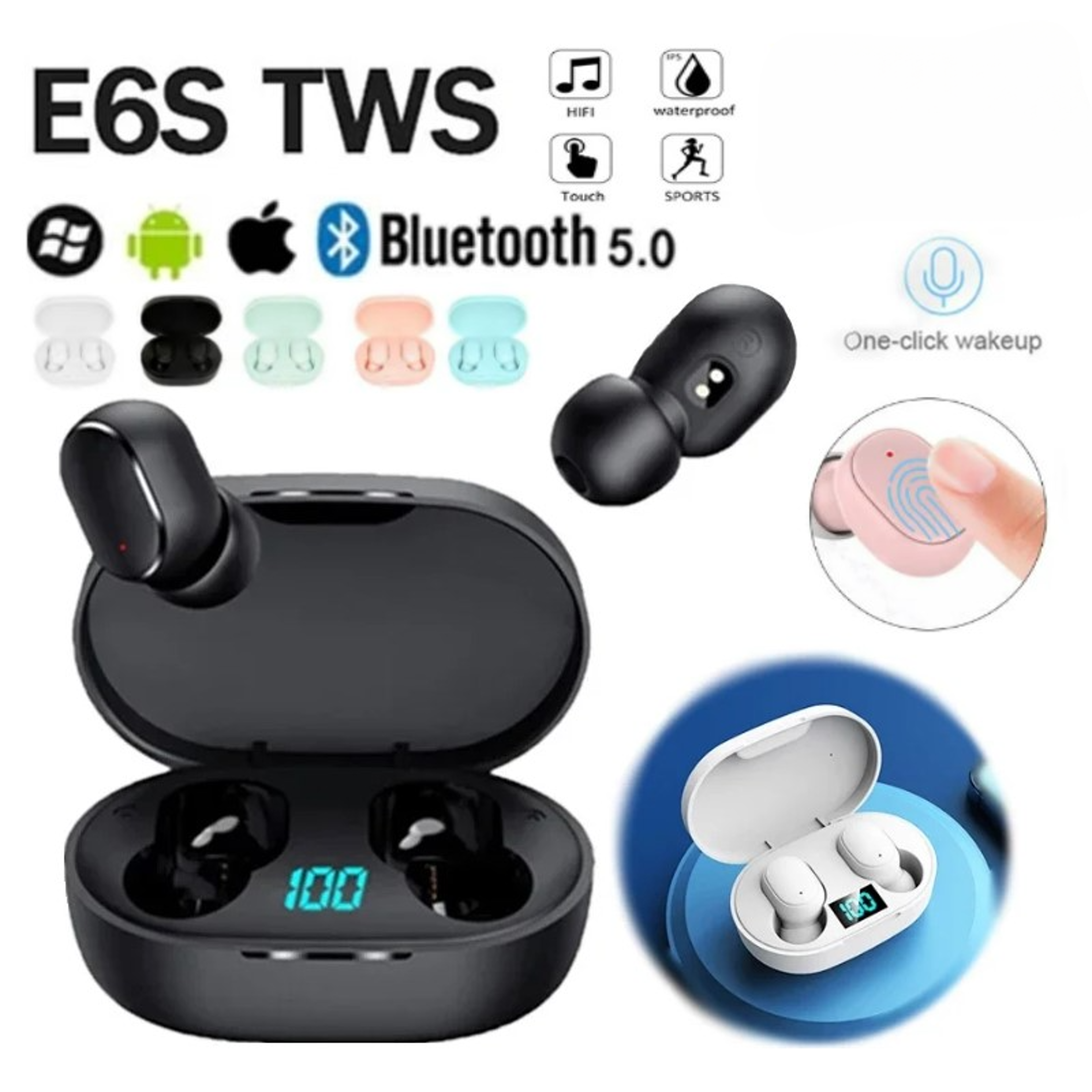 TWS Noise Cancelling Wireless Earbuds With Microphone 0