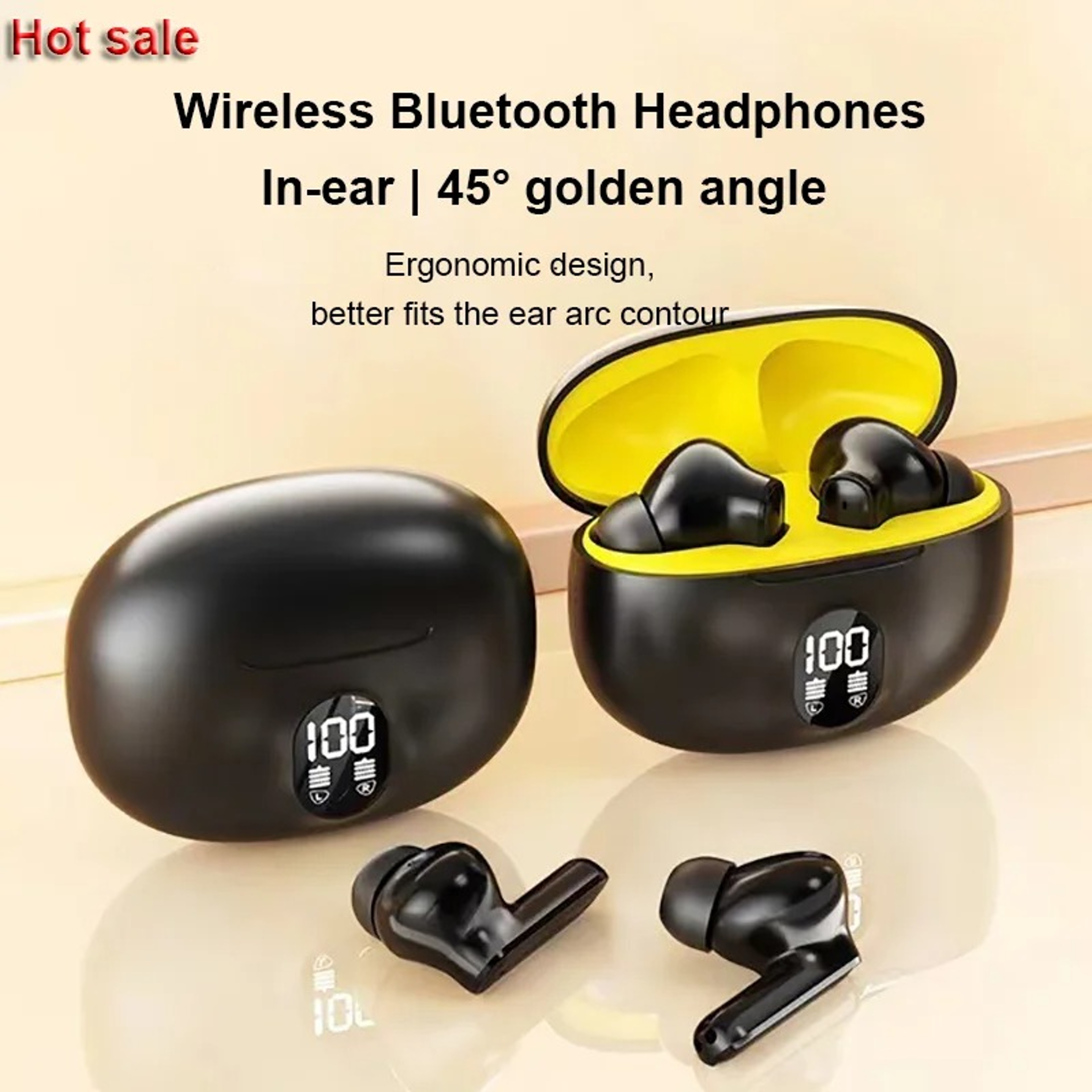 Bluetooth Wireless Earbuds with LED Display – view 2