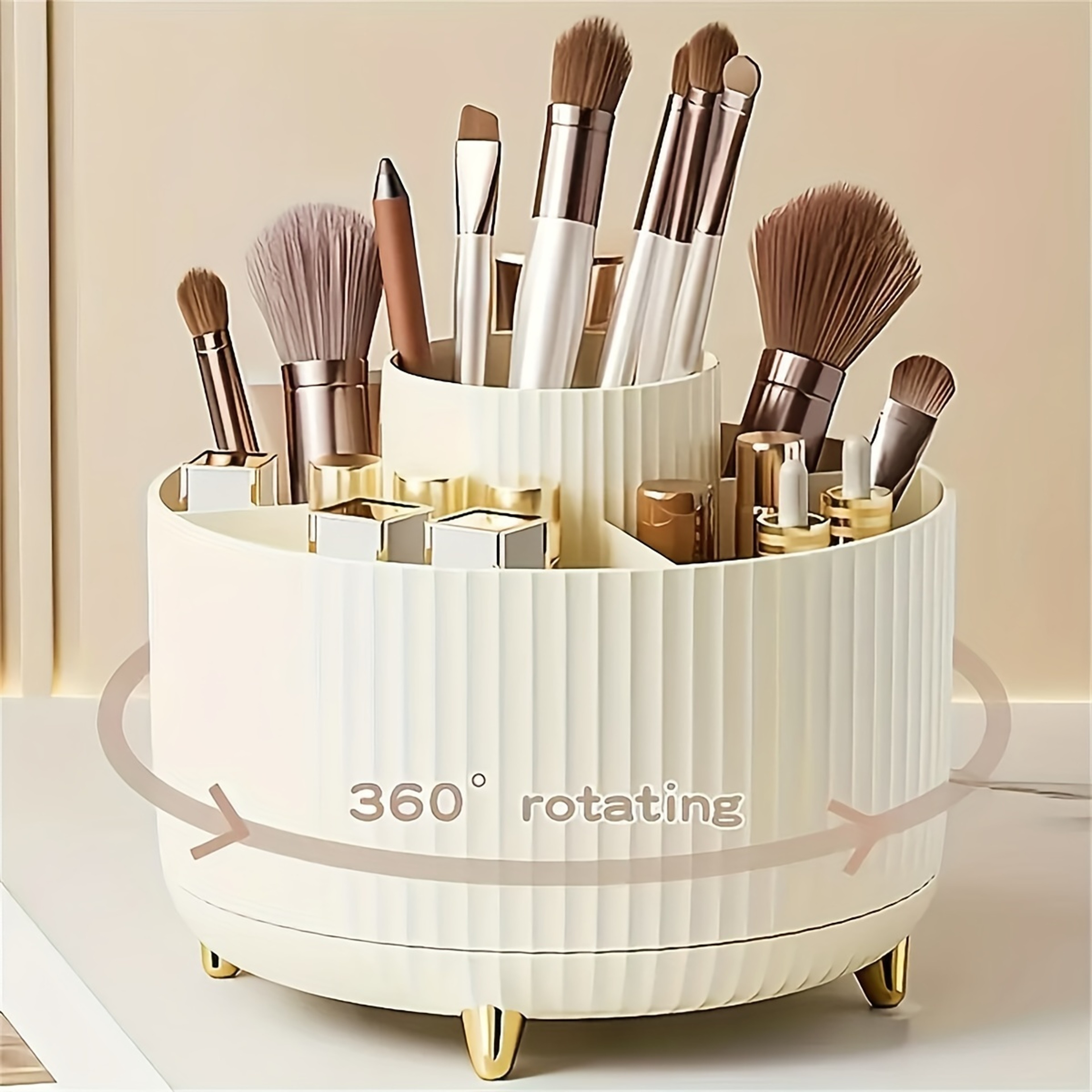 Rotating Makeup Organizer Cosmetic Storage and Vanity Organizer – view 1