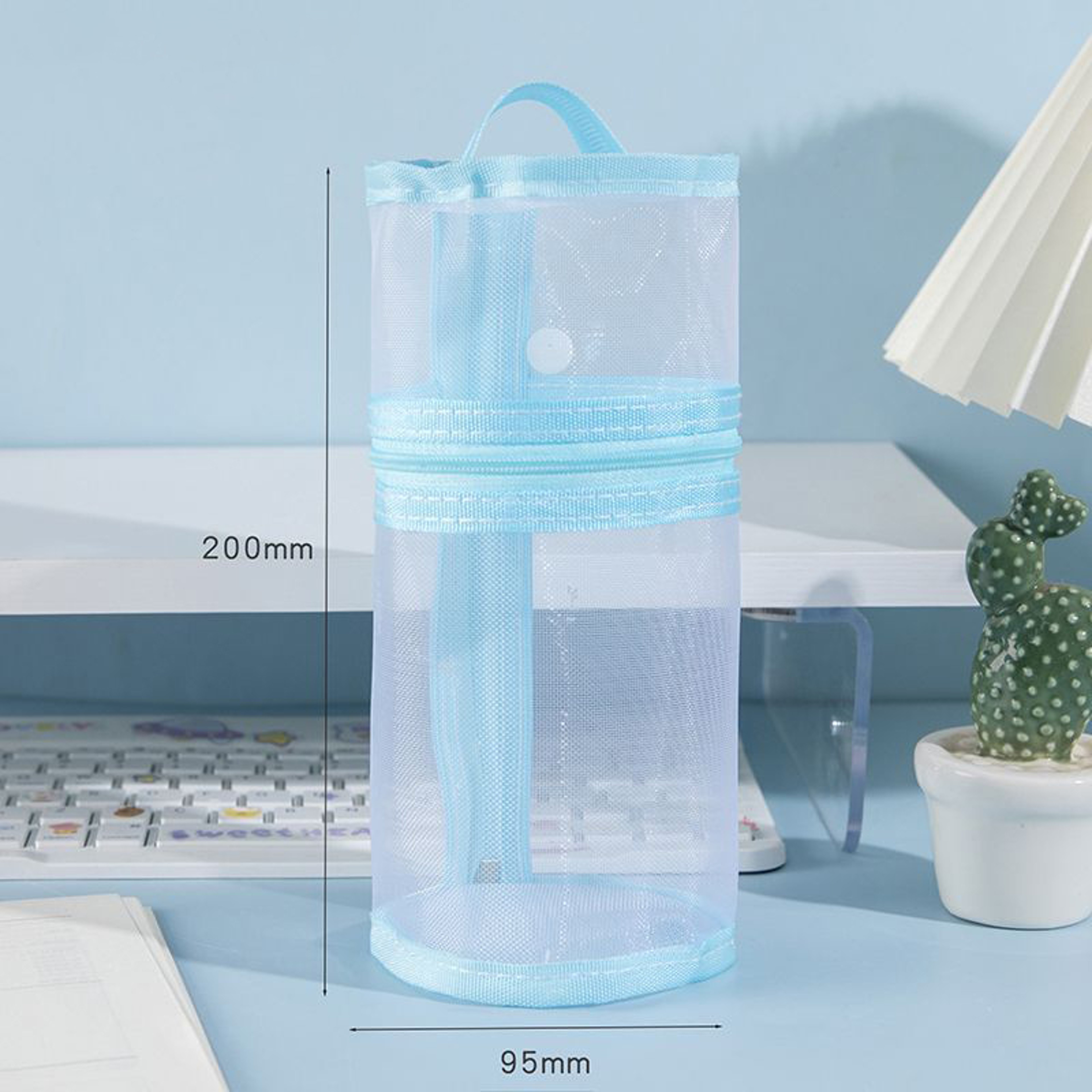 Large Capacity Mesh Makeup Brush Holder Travel Stand Up Organizer – view 9