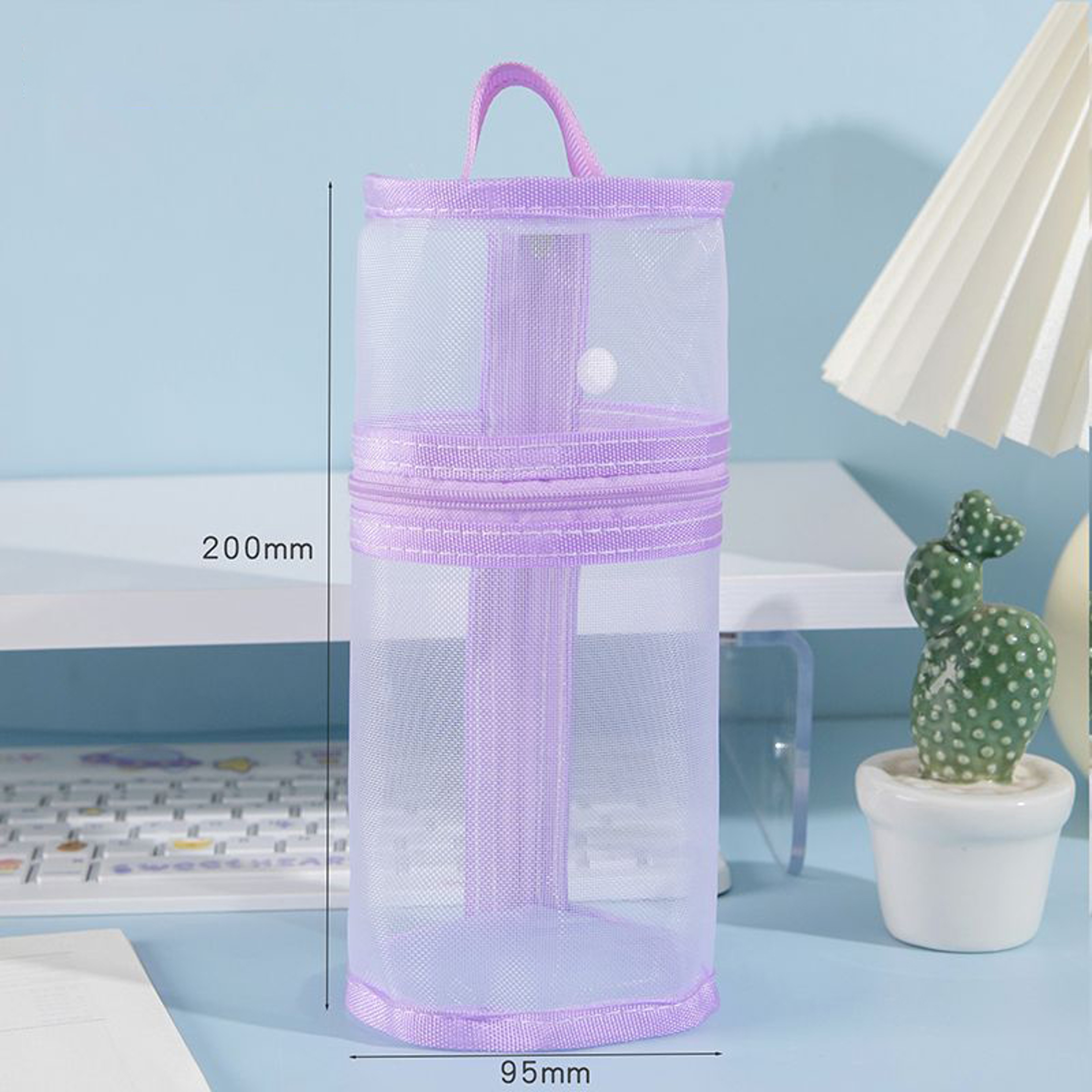 Large Capacity Mesh Makeup Brush Holder Travel Stand Up Organizer – view 11