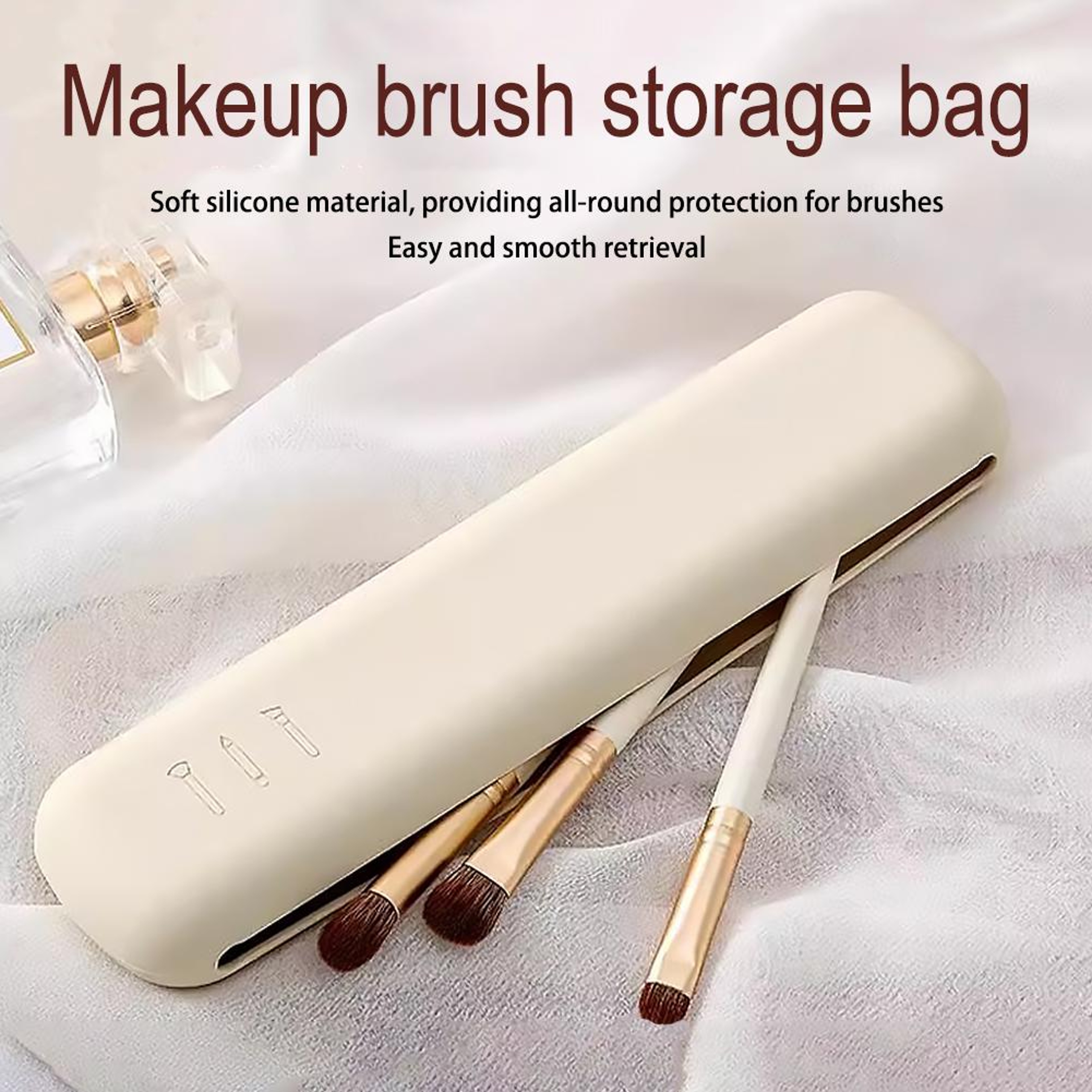 Silicone Makeup Brush Holder Portable Travel Makeup Brush Case – view 1