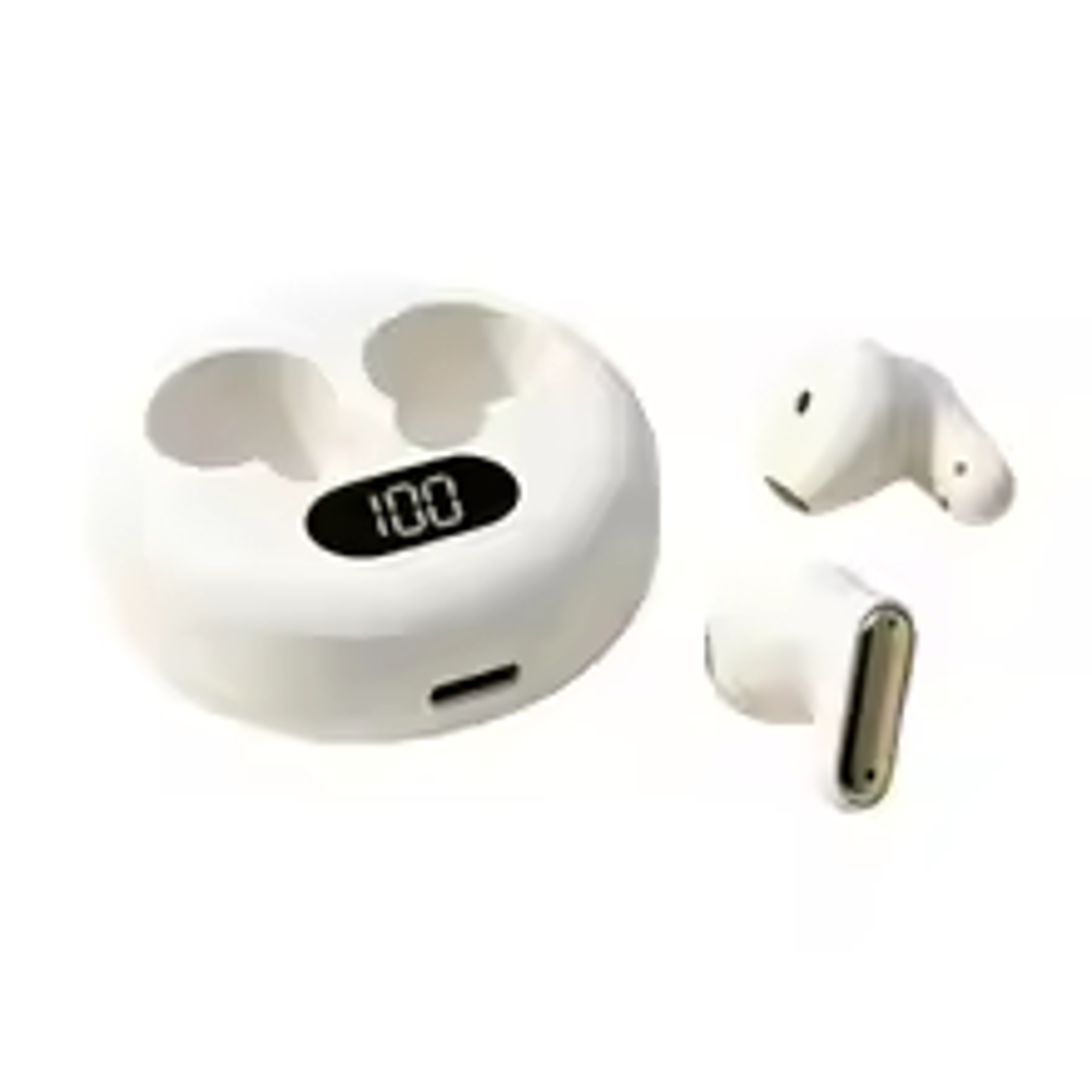 Leather Texture TWS Wireless Earbuds with LED Display Charging Case – view 11